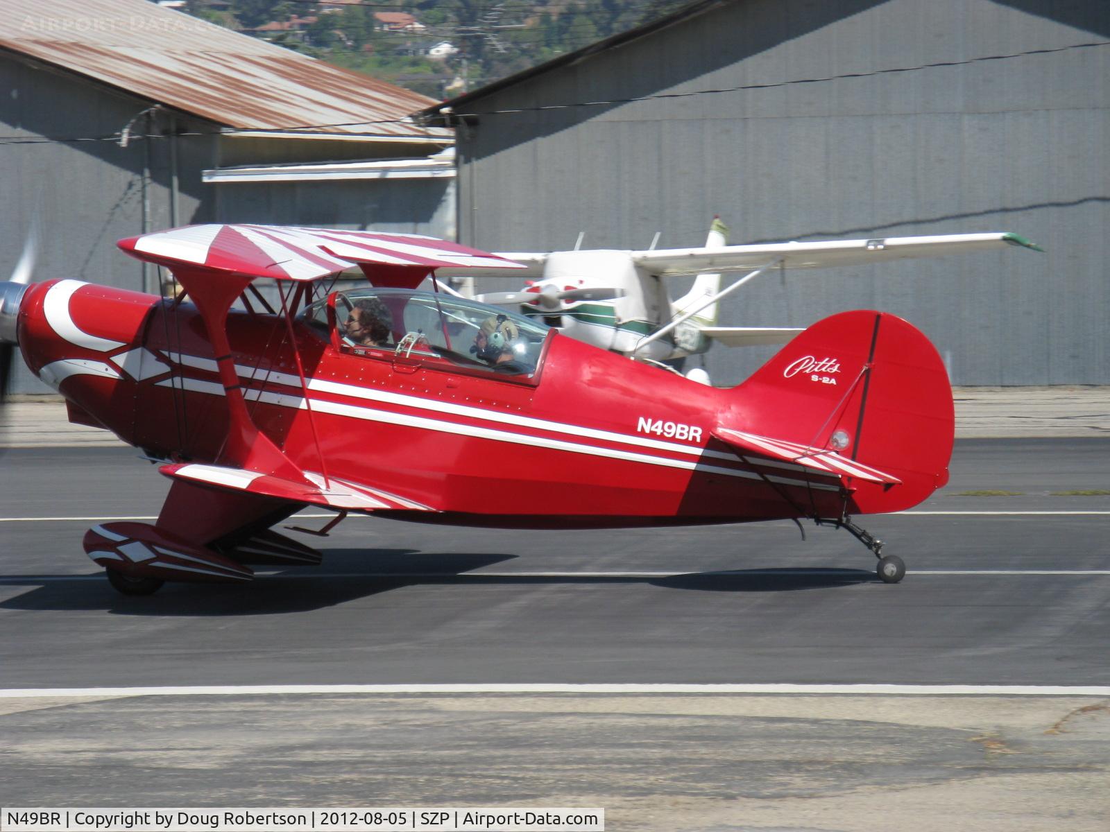 N49BR, Pitts S-2A Special C/N 2212, 1980 Aerotek PITTS S-2A, Lycoming AEIO-540 260 Hp, takeoff roll Rwy 22