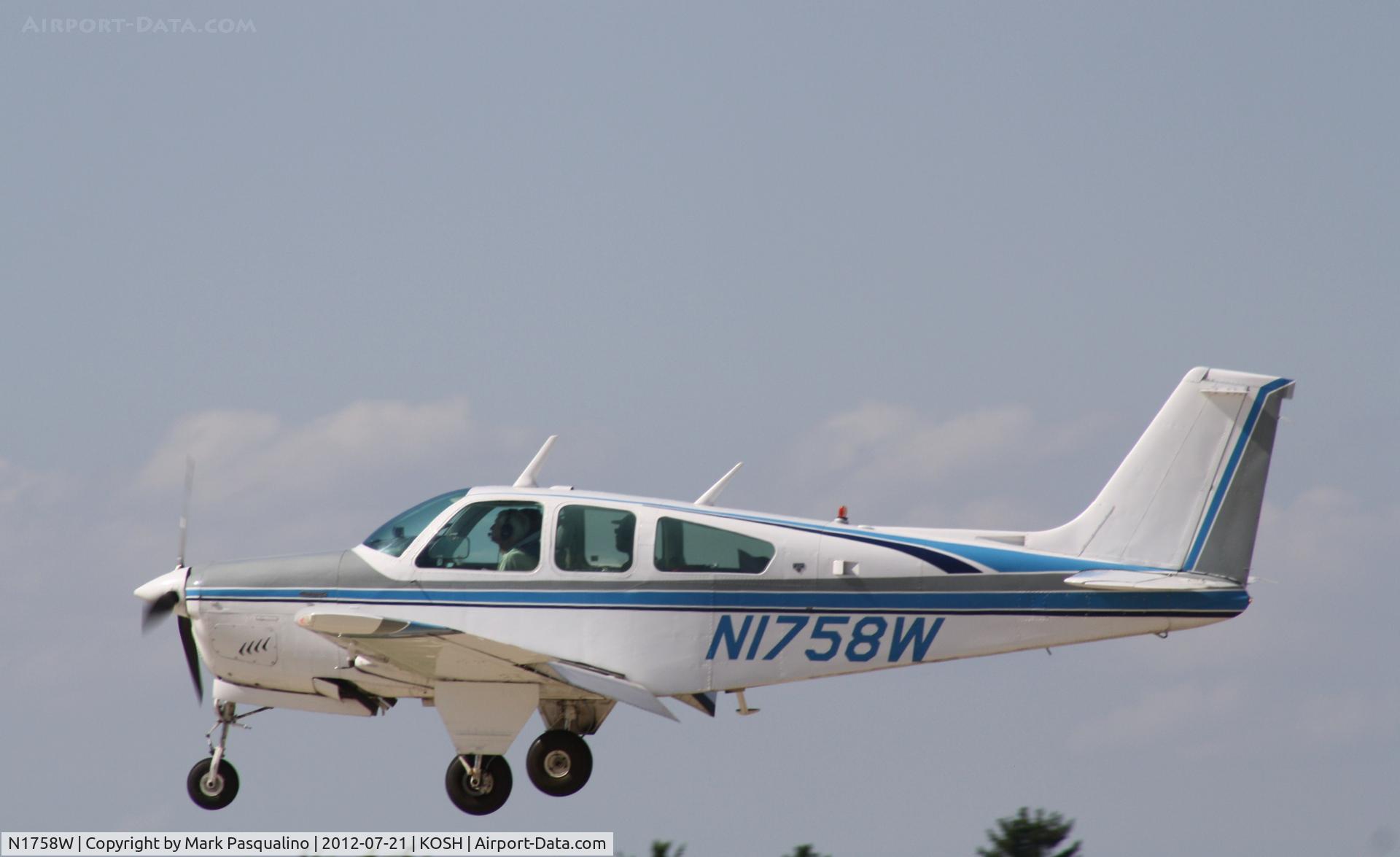 N1758W, 1972 Beech F33A Bonanza C/N CE-411, Beech F33A