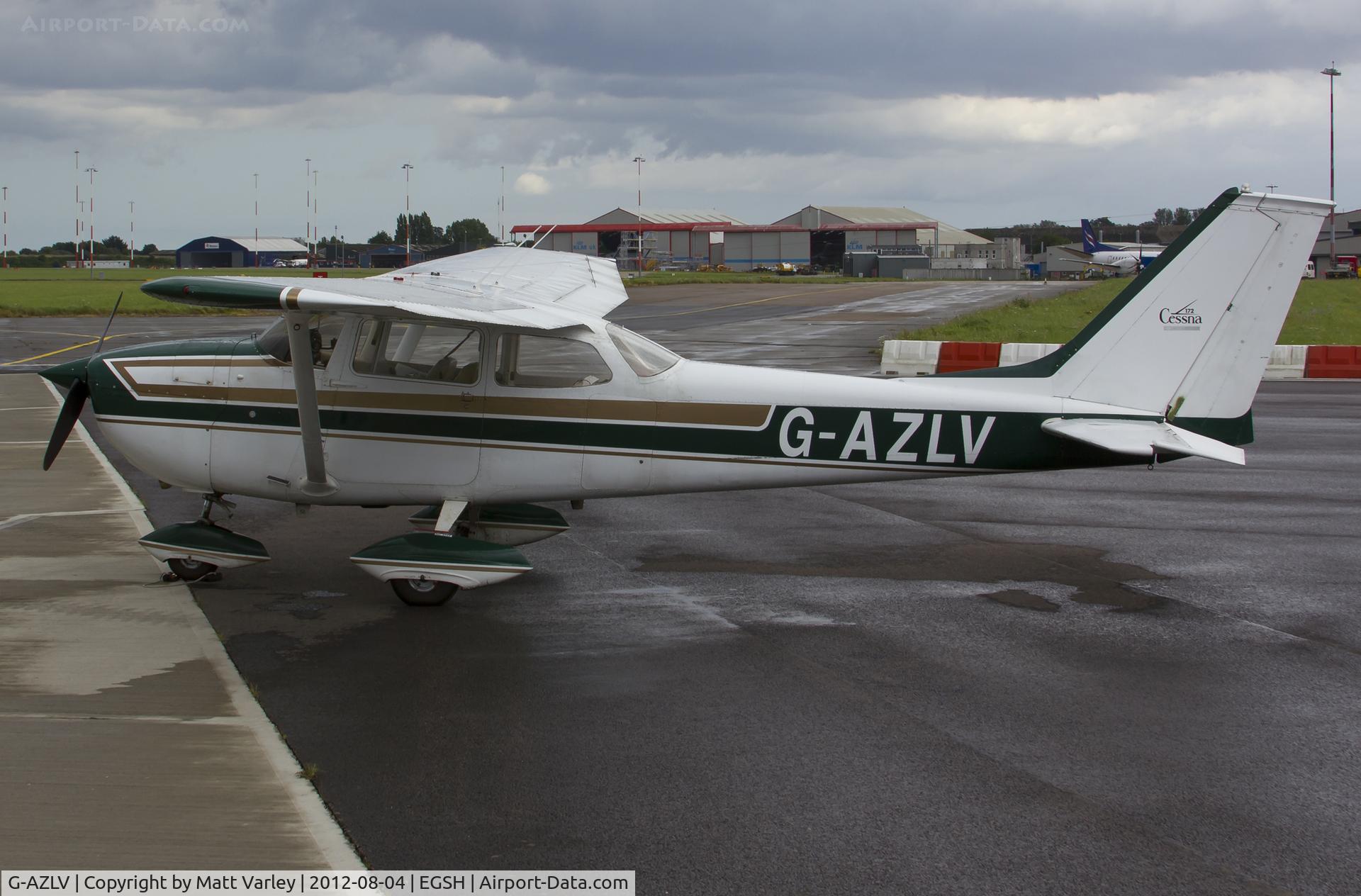 G-AZLV, 1969 Cessna 172K Skyhawk C/N 17257908, Sat on stand at SaxonAir.