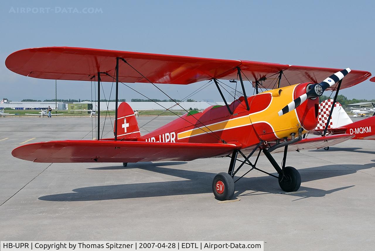 HB-UPR, 1948 Stampe-Vertongen SV-4A C/N 662, parked at LHA ramp, came in as a participant of LHA fly-in 2007