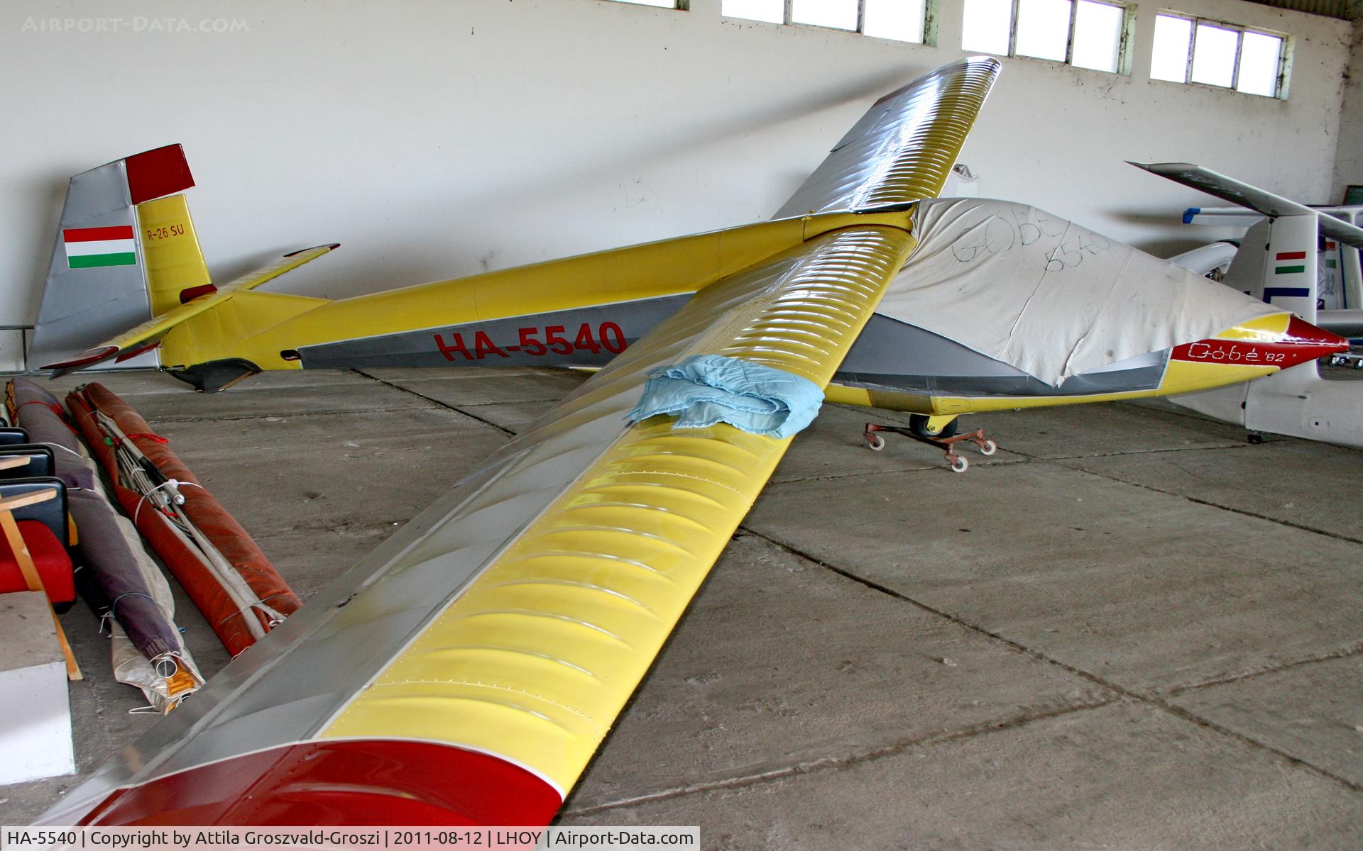 HA-5540, 1985 Rubik R-26SU Góbé 82 C/N AA800056, Ocseny Airport, Hungary LHOY - 21st Gemenc Cup and 56 Hungarian National Gliding Championships