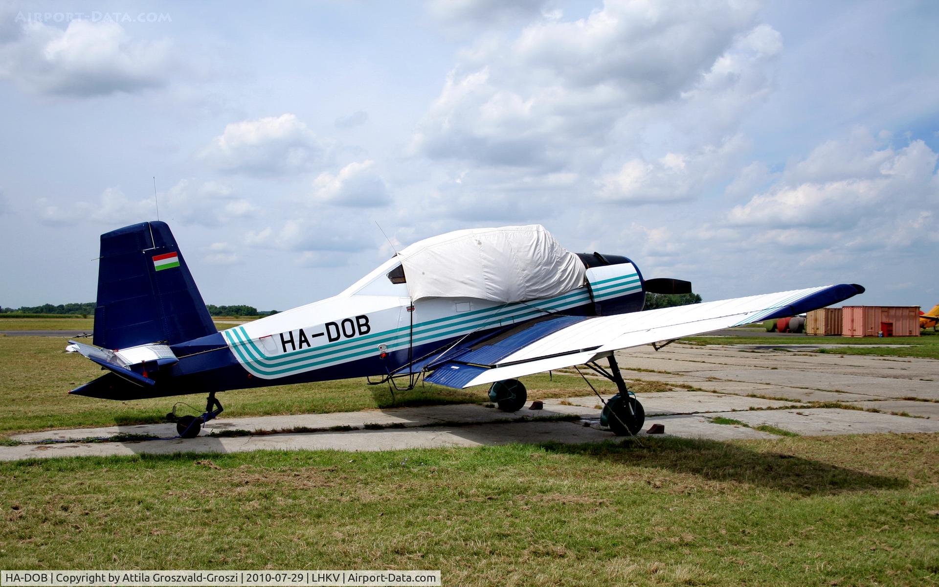 HA-DOB, 1972 Let Z-37A-2 Cmelak Parka C/N 16-02, Kaposujlak Airport, Hungary - LHKV