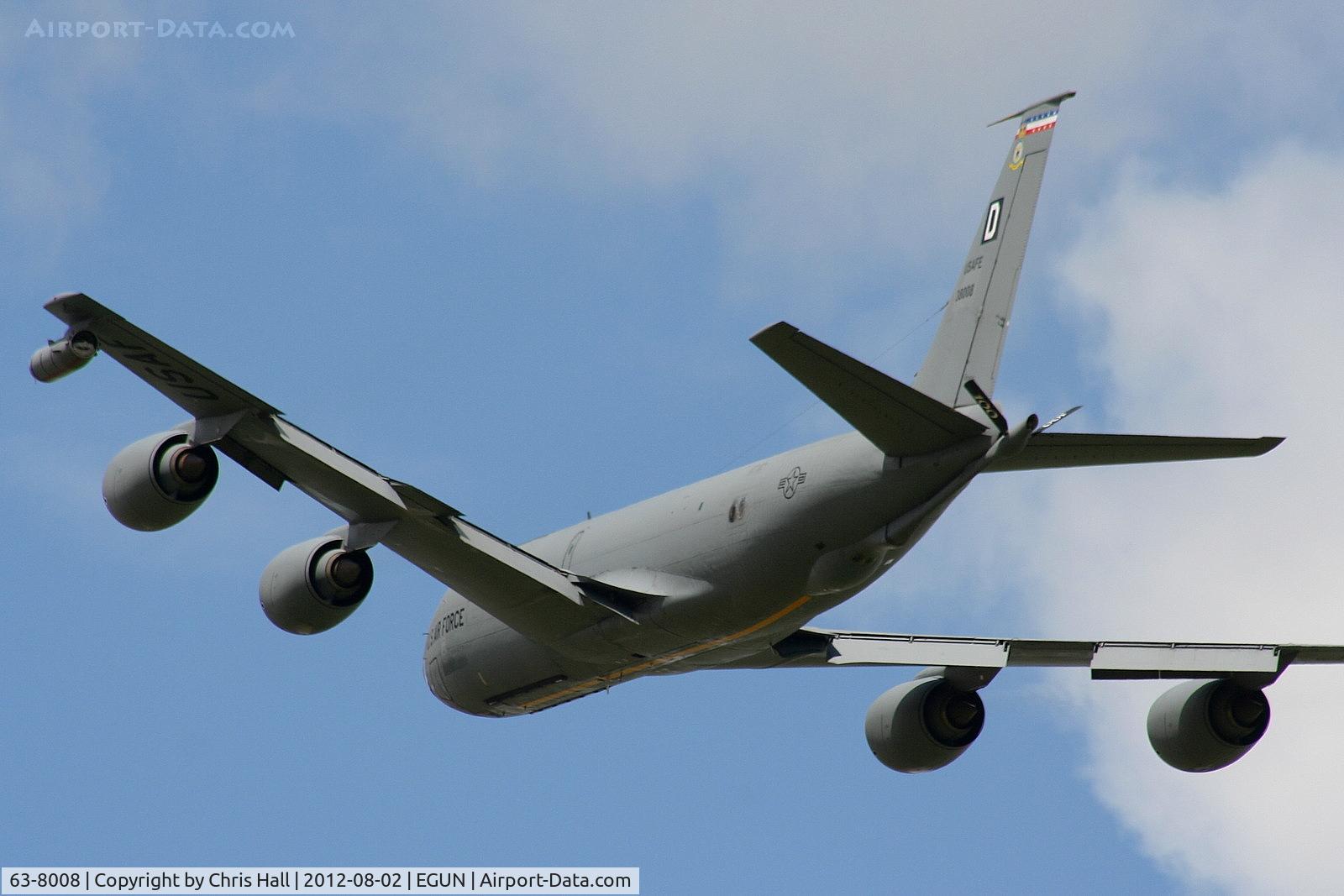 63-8008, 1963 Boeing KC-135R Stratotanker C/N 18625, 100th Air Refuelling Wing