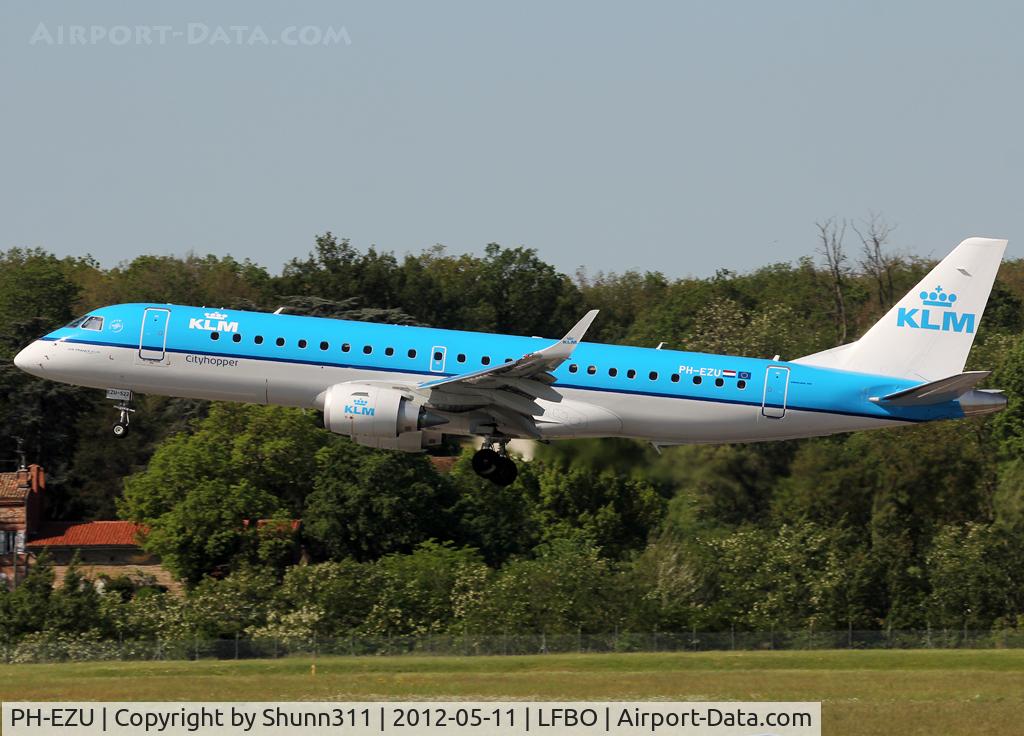 PH-EZU, 2012 Embraer 190LR (ERJ-190-100LR) C/N 19000522, Landing rwy 14R