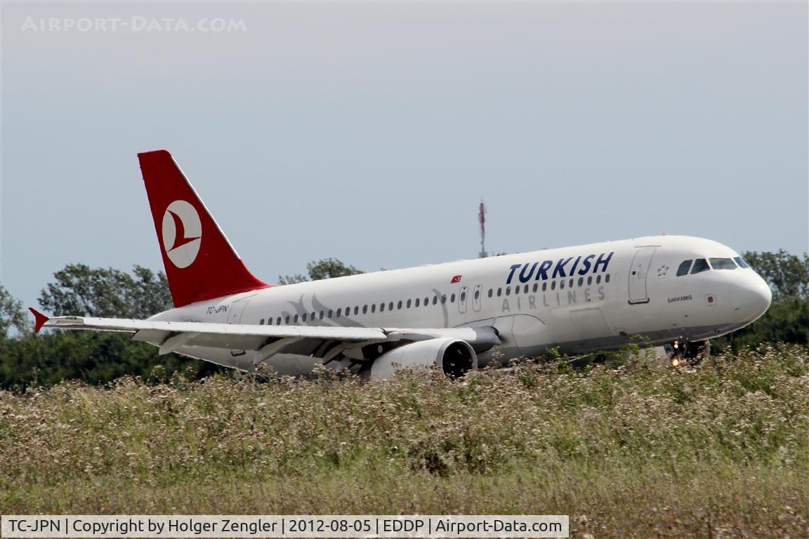 TC-JPN, 2008 Airbus A320-232 C/N 3558, Direct from IST down into LEJ green (but I must admit my spotter point isn´t a first class place)
