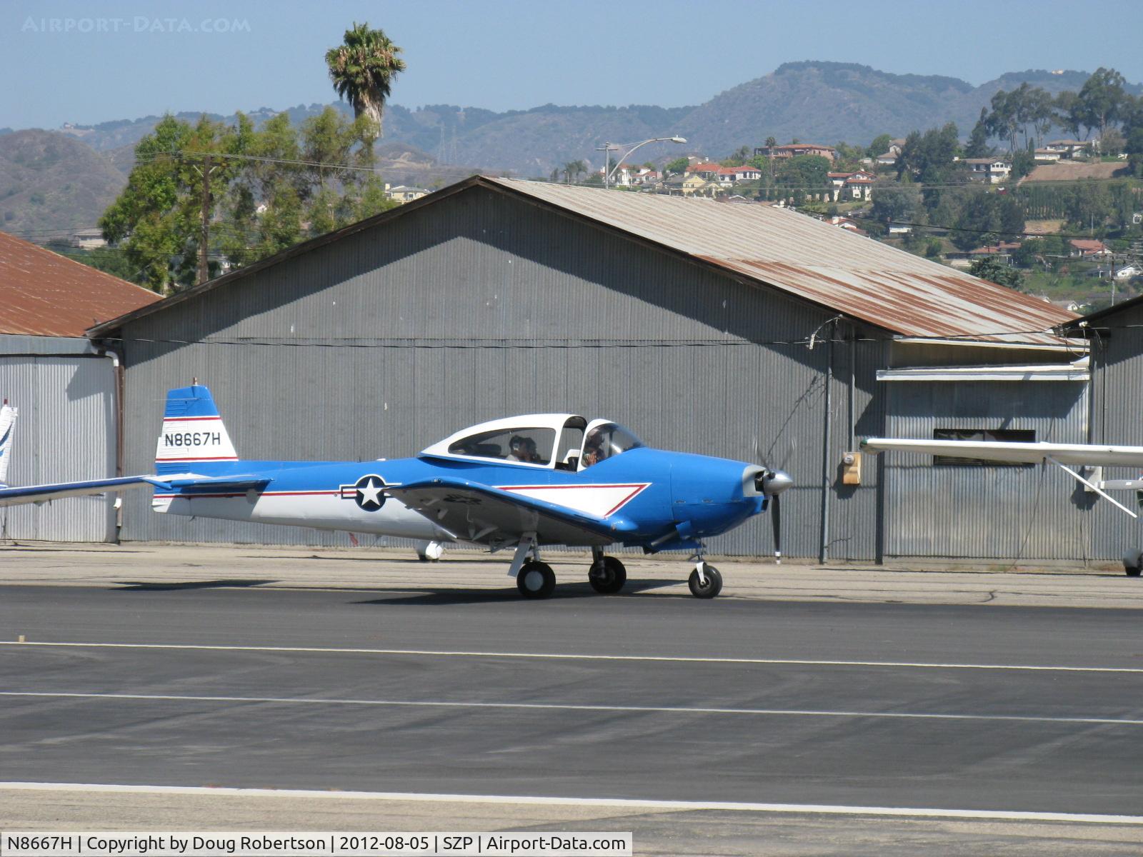N8667H, 1947 North American Navion C/N NAV-4-667, 1947 North American NAVION, Continental IO-520 285 Hp upgrade, Young Eagles Flight, taxi