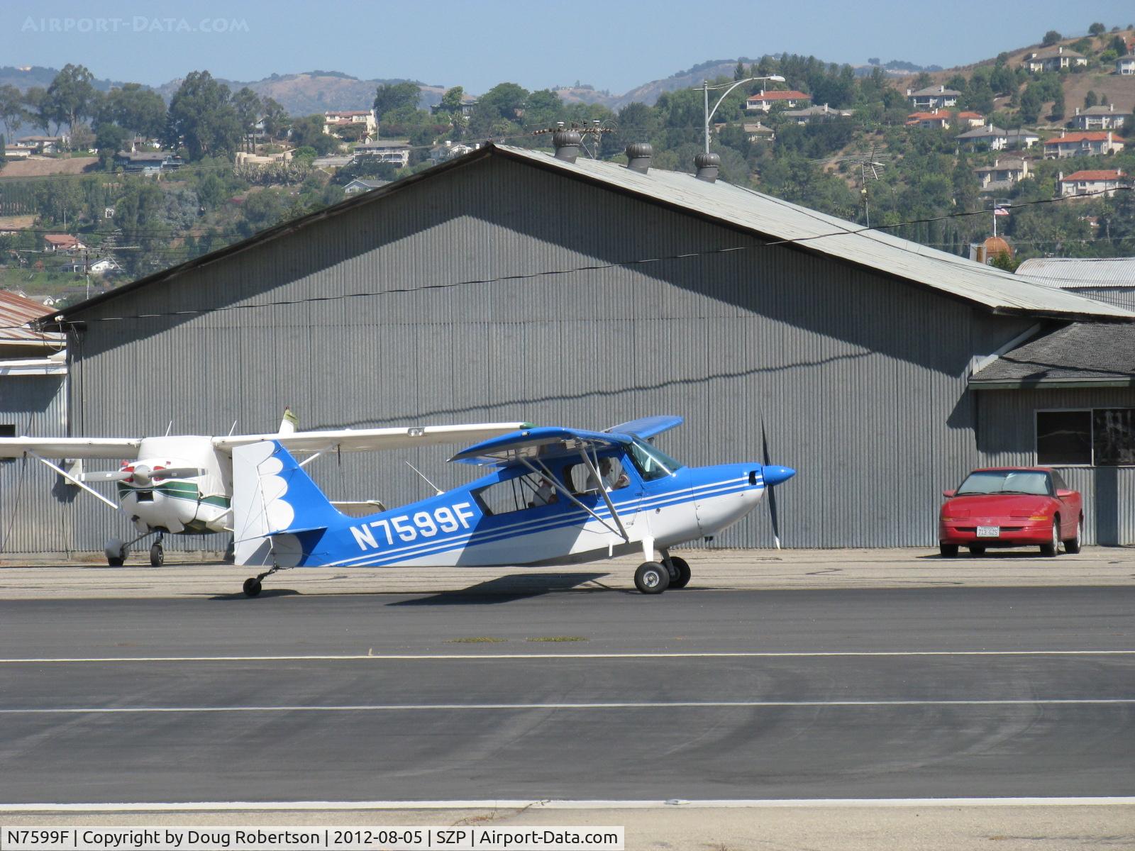N7599F, 1970 Champion 7ECA Citabria C/N 745-70, 1970 Champion 7ECA CITABRIA, Lycoming O-235 115 Hp, Young Eagles Flight, taxi