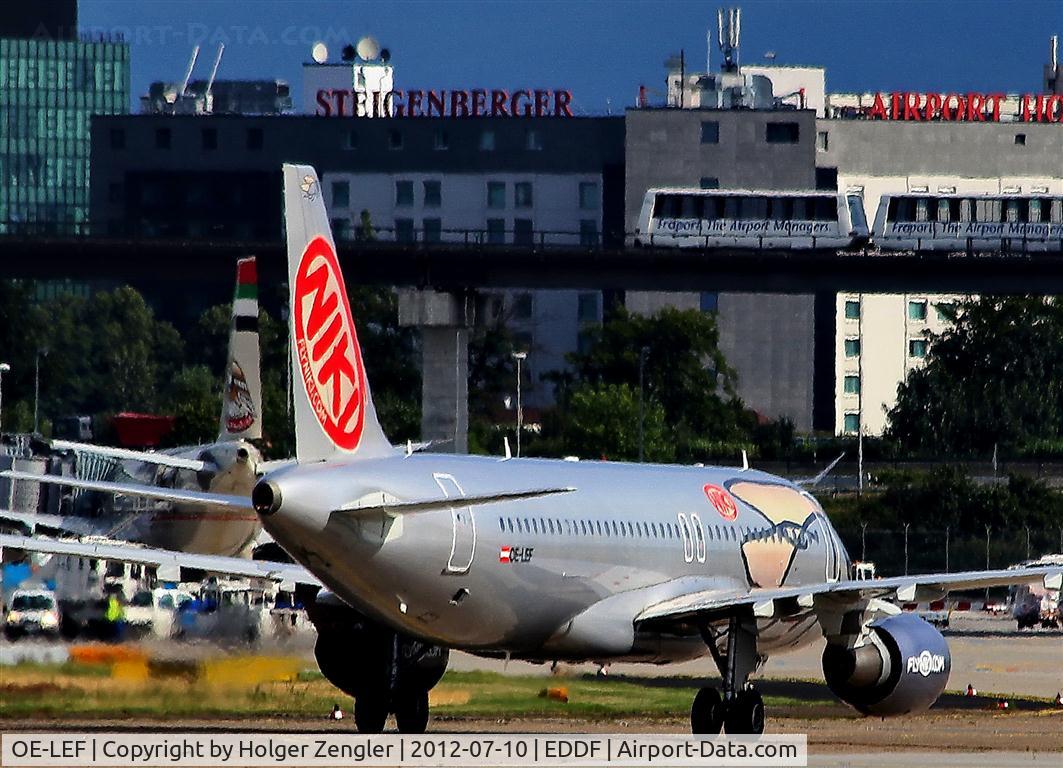 OE-LEF, 2010 Airbus A320-214 C/N 4368, On taxi to parking position at Terminal 2......