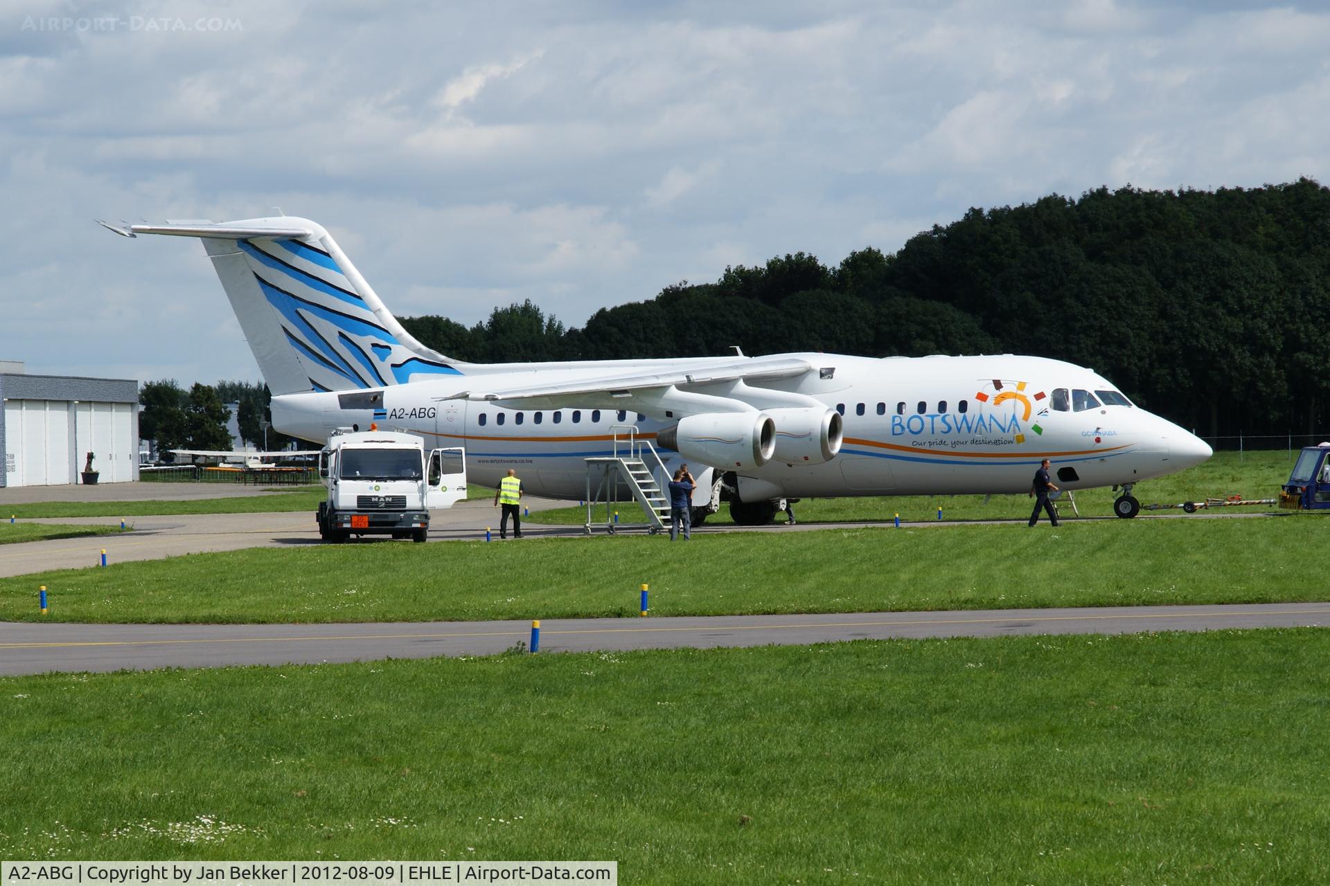 A2-ABG, 1997 British Aerospace Avro 146-RJ85 C/N E2303, Former D-AVRP. Just got its new livery of Air Botswana