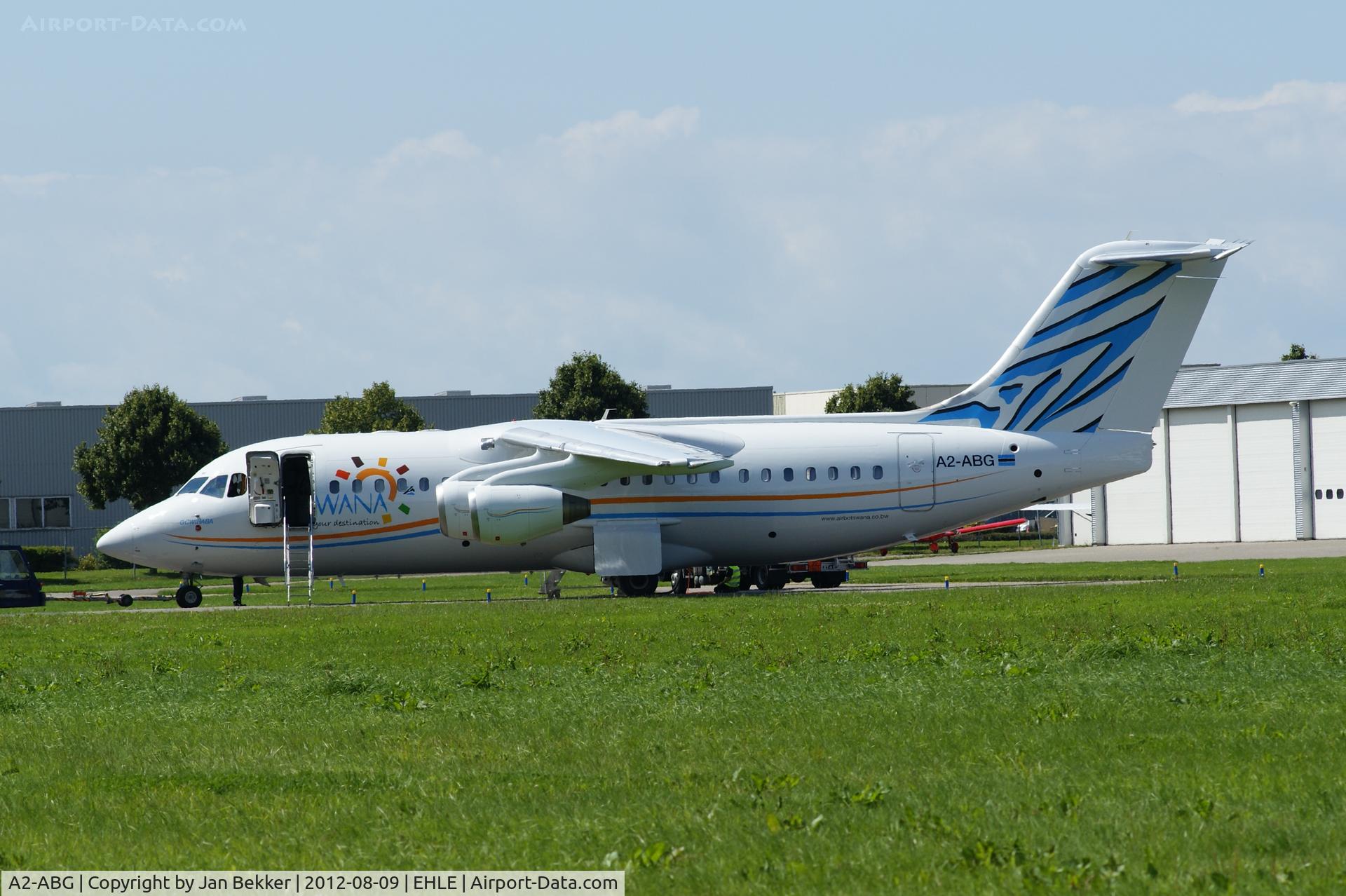 A2-ABG, 1997 British Aerospace Avro 146-RJ85 C/N E2303, Former Lufthansa D-AVRP. Just got its new livey of Air Botswana by QAPS.