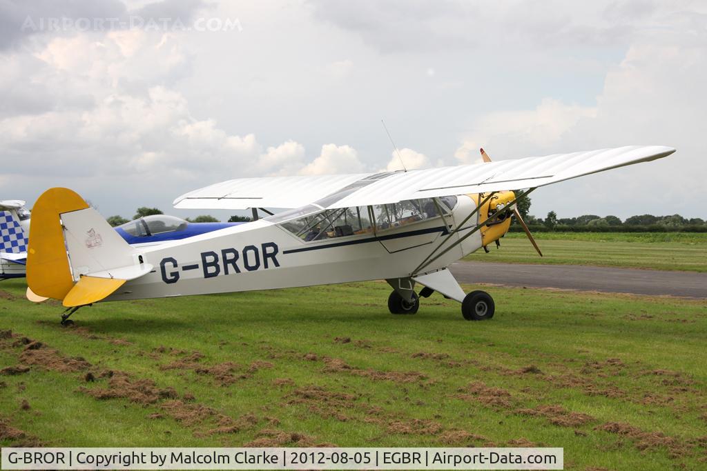 G-BROR, 1943 Piper L-4H Grasshopper (J3C-65D) C/N 10885, Piper L-4H Grasshopper at The Real Aeroplane Club's Summer Madness Fly-In, Breighton Airfield, August 2012.