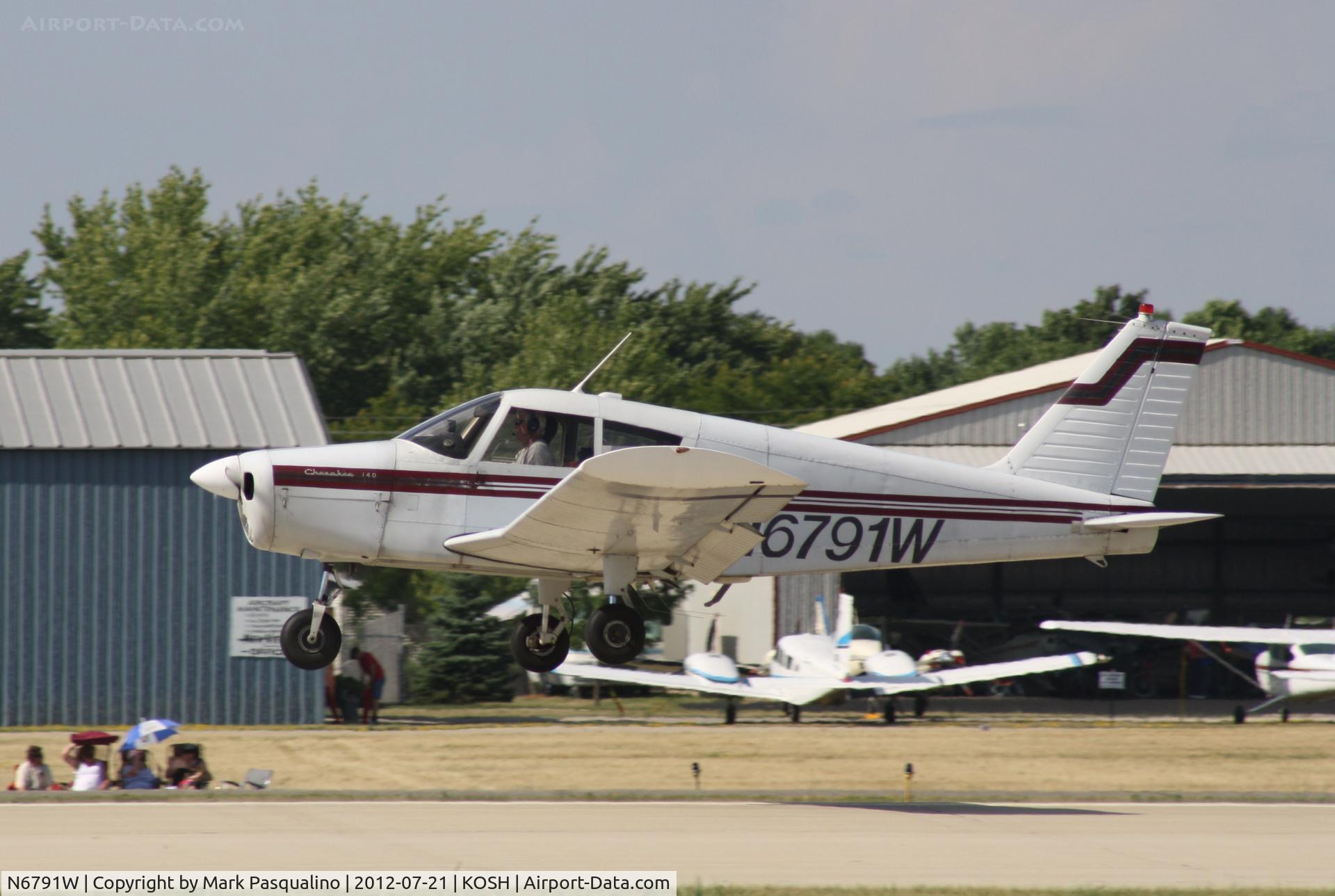 N6791W, 1965 Piper PA-28-140 Cherokee C/N 28-20921, Piper PA-28-140