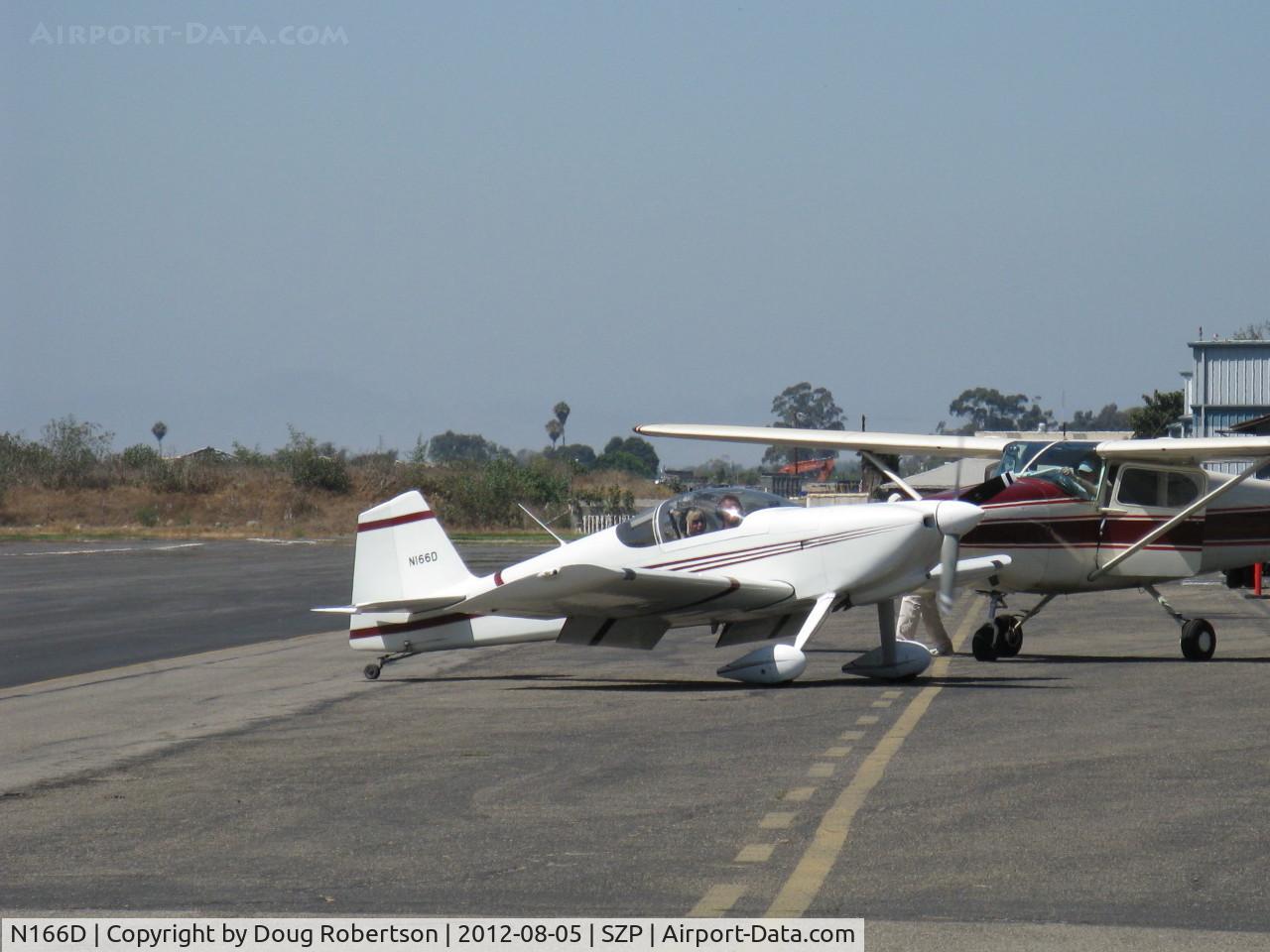 N166D, 1991 Vans RV-6 C/N 20222, 1991 Delano VAN's RV-6, Lycoming O-320 160 Hp, taxi