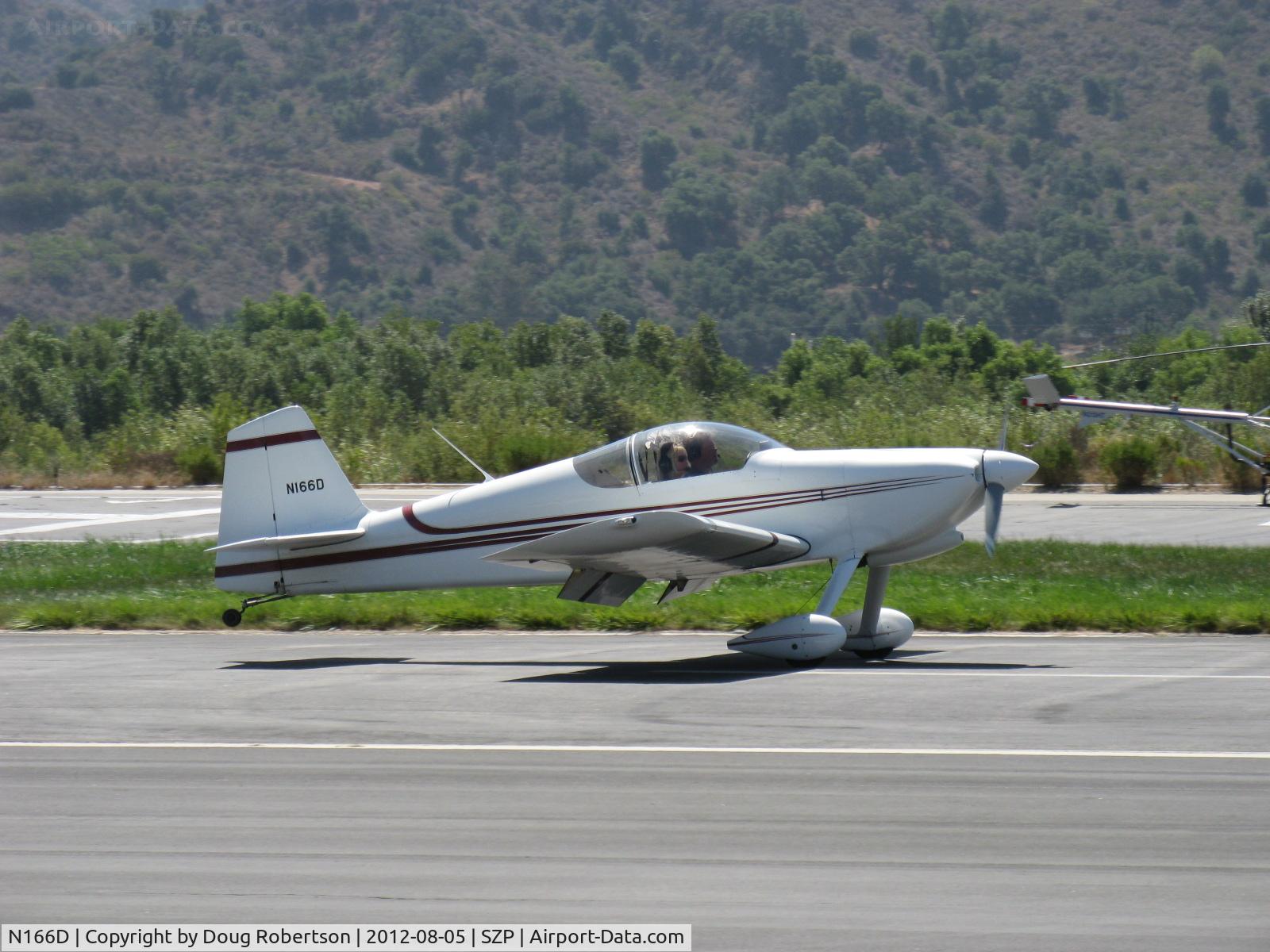 N166D, 1991 Vans RV-6 C/N 20222, 1991 Delano VAN's RV-6, Lycoming O-320 160 Hp, landing roll Rwy 22