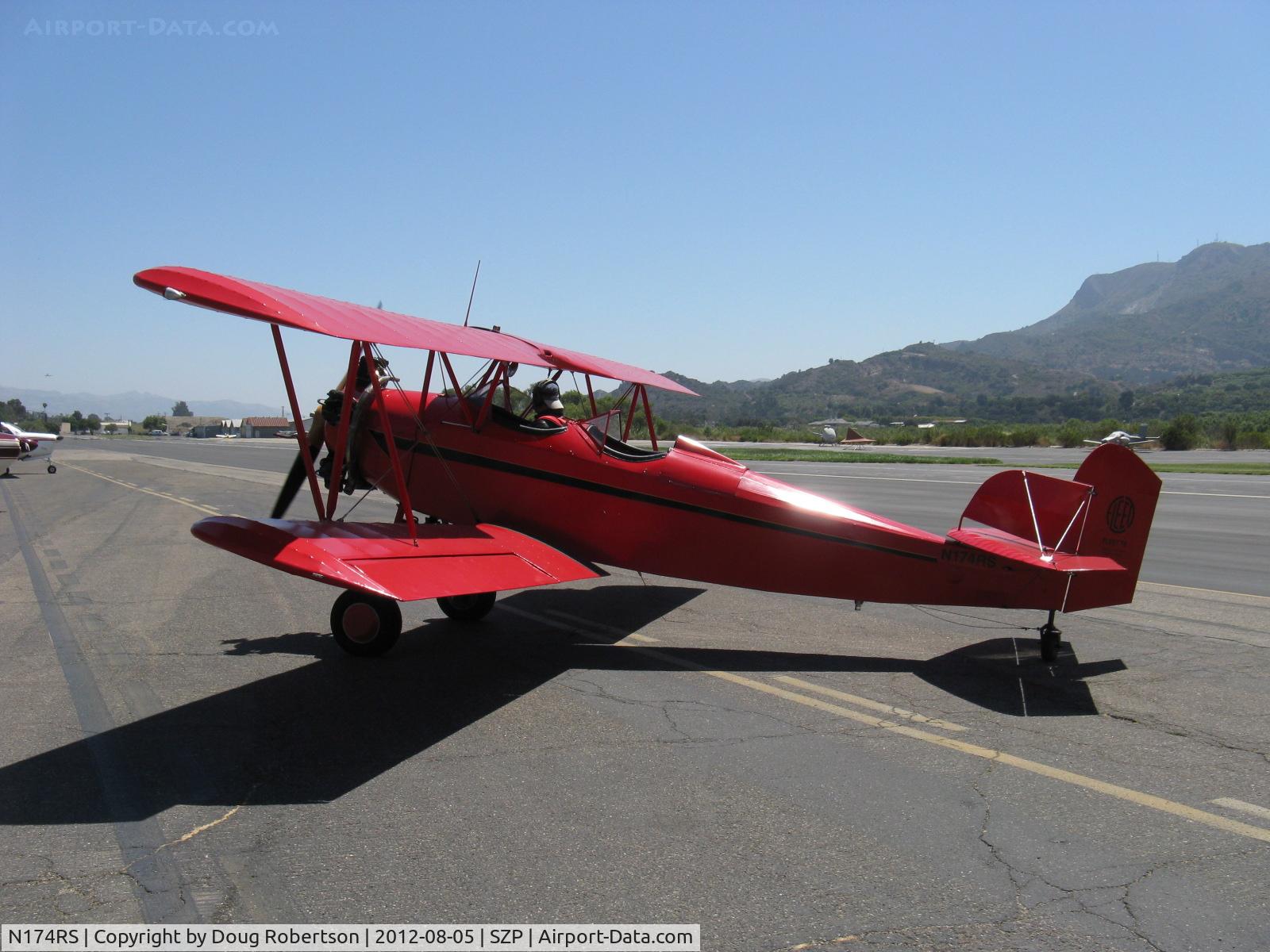 N174RS, 1936 Fleet 7B C/N 62, 1937 Fleet 7B, Kinner 5B 125 Hp radial engine, Joseph Gwinn, Jr. design built by Maj. Reuben Fleet, Fleet Division of Canada, taxi