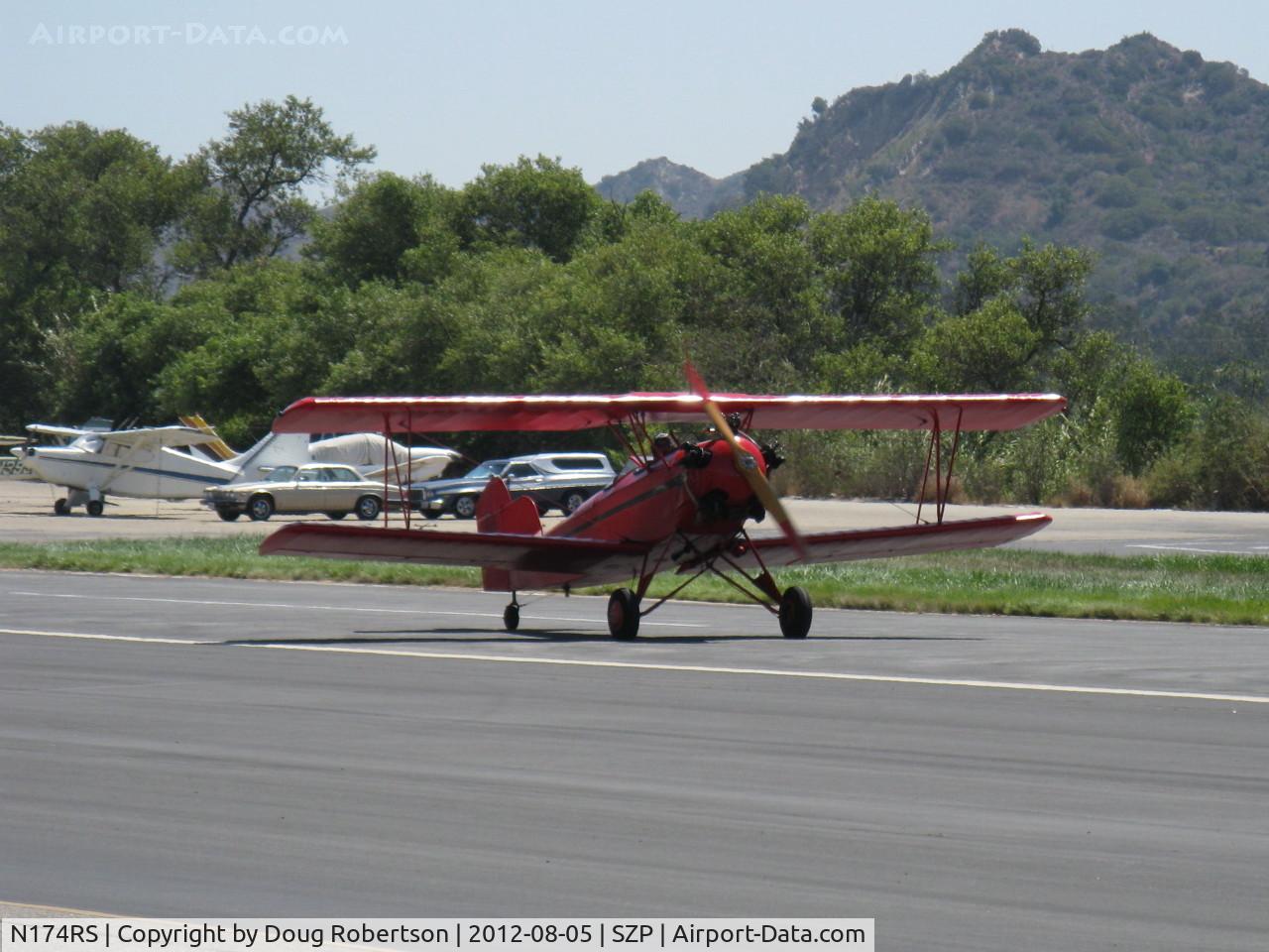 N174RS, 1936 Fleet 7B C/N 62, 1937 Fleet 7B, Kinner 5B 125 Hp 5 cylinder radial, landing roll Rwy 22