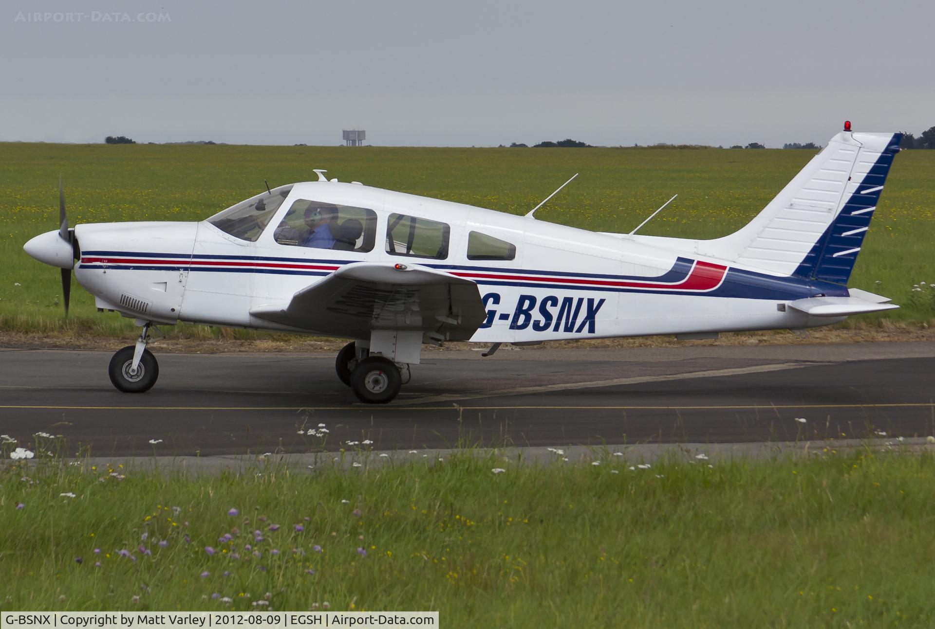 G-BSNX, 1979 Piper PA-28-181 Cherokee Archer II C/N 28-7990311, Arriving at SaxonAir.