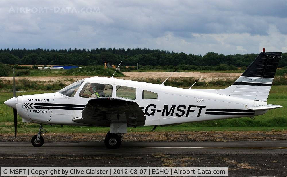 G-MSFT, 1984 Piper PA-28-161 Cherokee Warrior II C/N 28-8416093, Ex: N118AV > G-MUMS > G-MSFT - Originally in private hands in August 1991 as G-MUMS and currently with, Western Air (Thruxton) Ltd since July 2004.