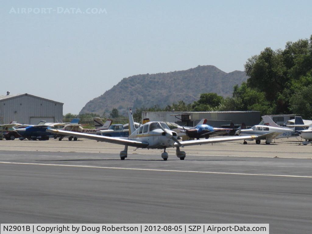 N2901B, Piper PA-28-161 C/N 28-7916525, 1979 Piper PA-28-161 WARRIOR II, Lycoming O-320-D3G 160 Hp, landing roll Rwy 22