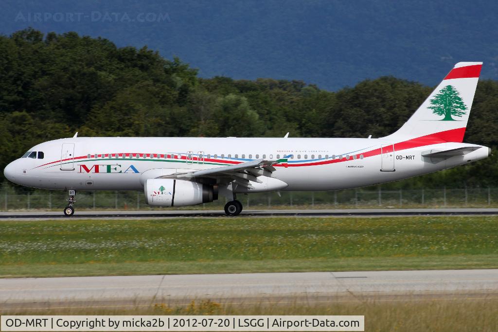 OD-MRT, 2008 Airbus A320-232 C/N 3736, Landing in 23 from Beirut