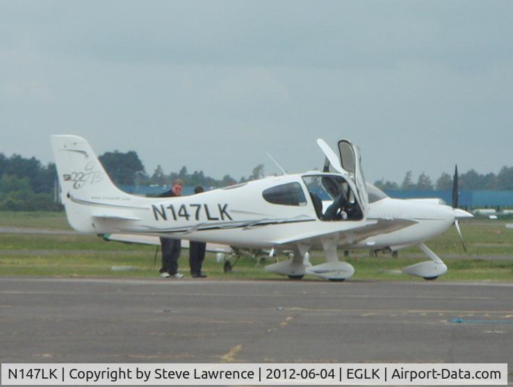 N147LK, 2005 Cirrus SR22 GTS C/N 1687, Seen at Blackbushe Airport, UK