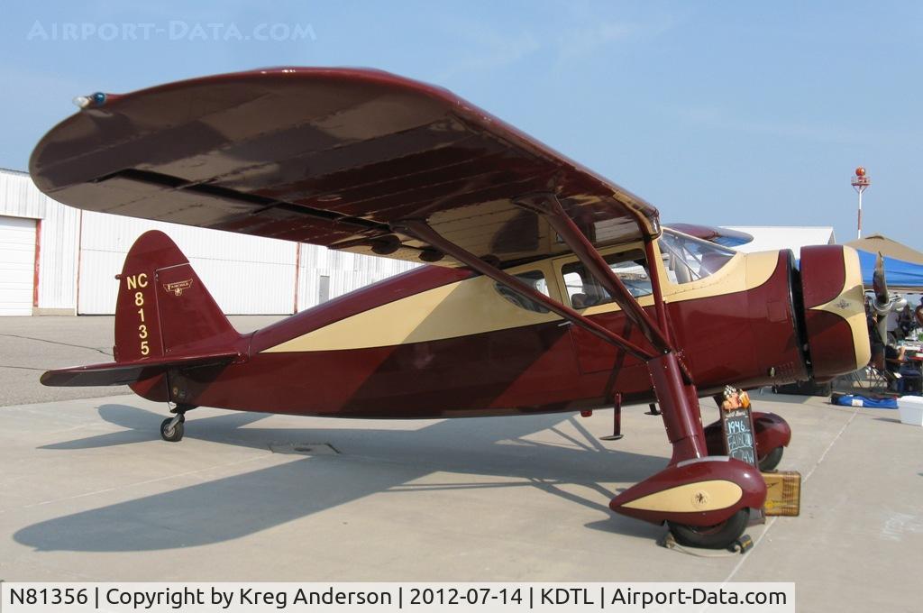 N81356, 1946 Fairchild 24W-46 C/N W46256, 2012 Detroit Lakes Water Carnival Fly-in