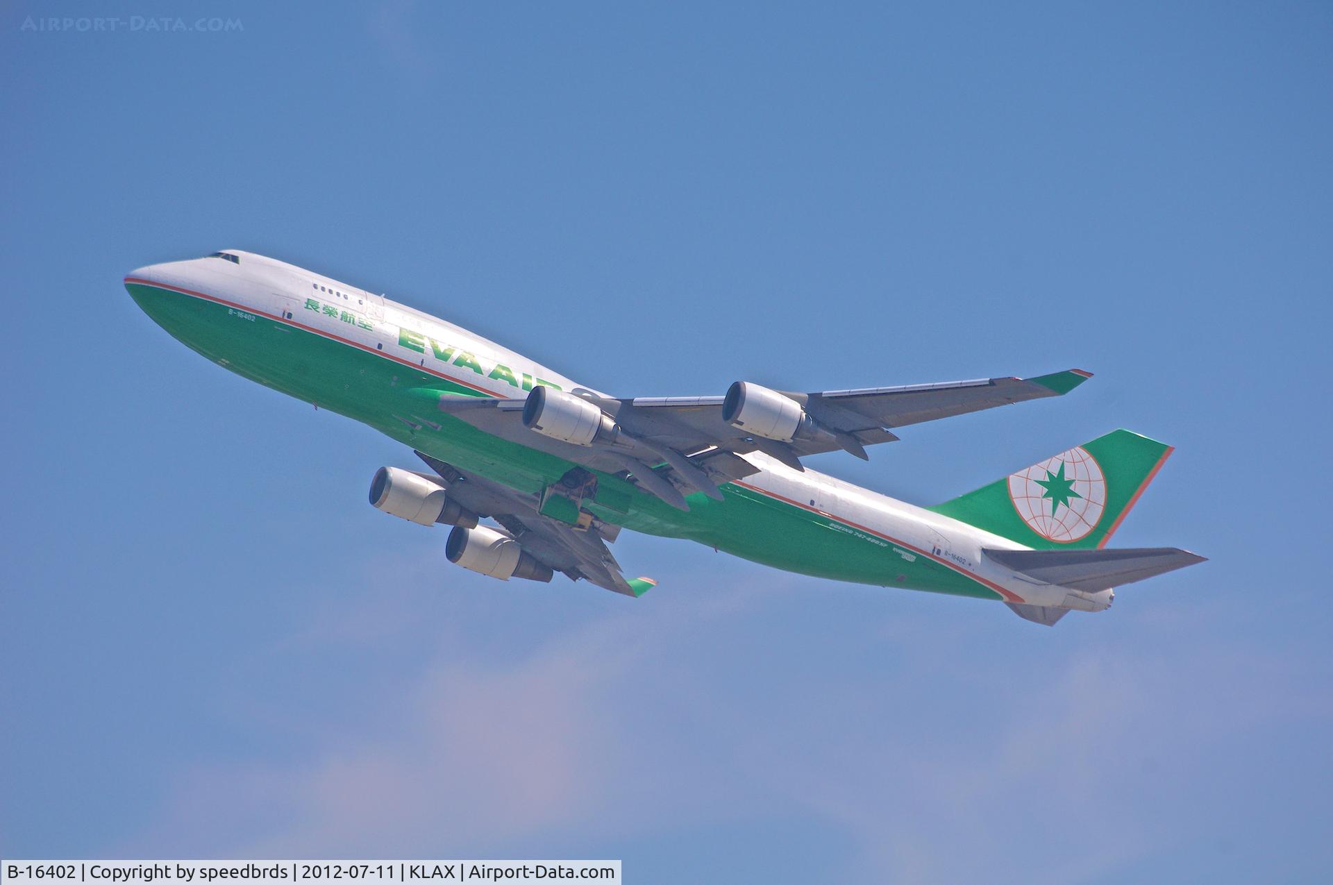 B-16402, 1992 Boeing 747-45E C/N 27063, Eva Air Cargo departing Rwy 25R