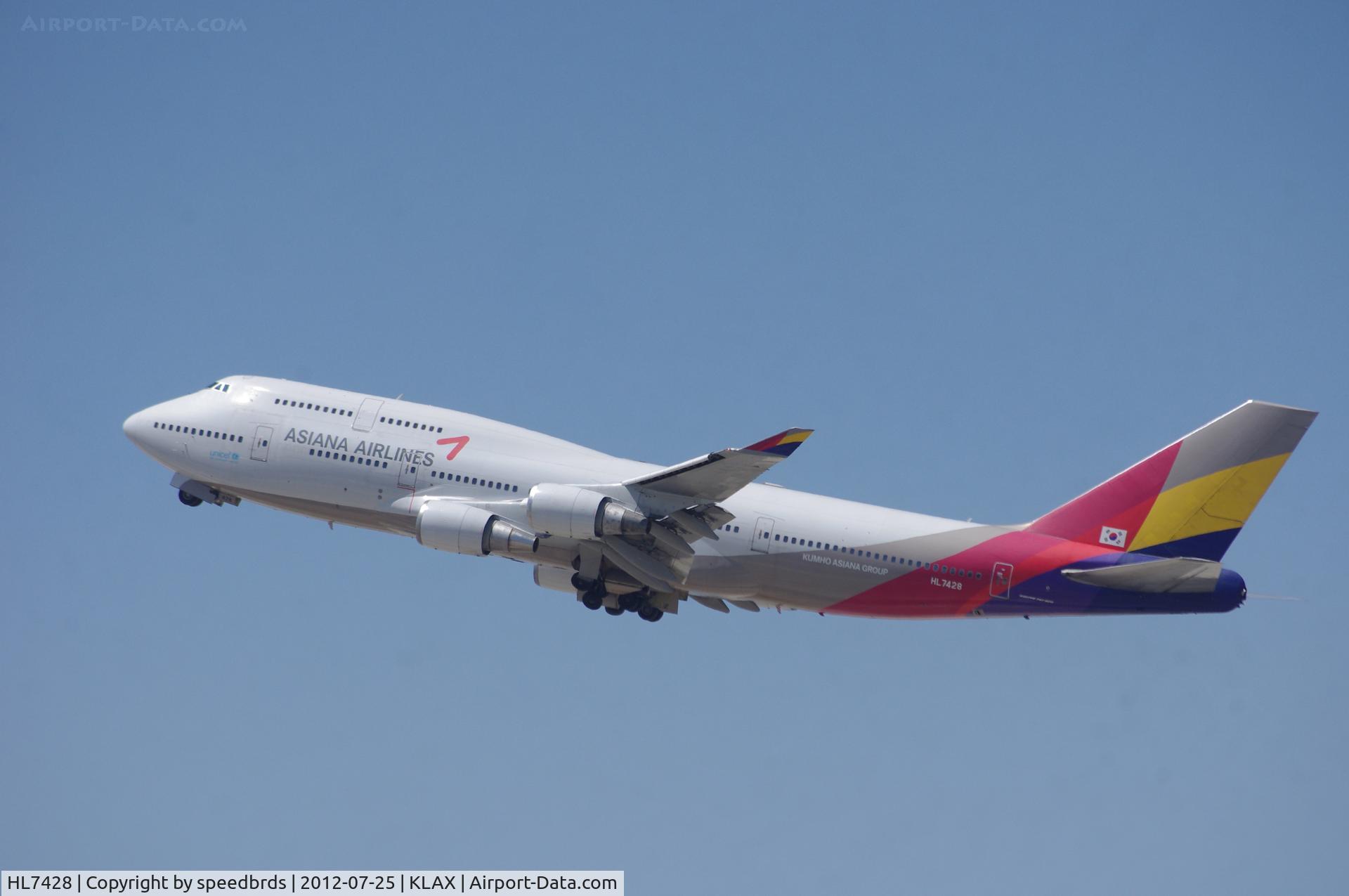 HL7428, 1998 Boeing 747-48E C/N 28552, Asiana Airlines 747-400 heading home