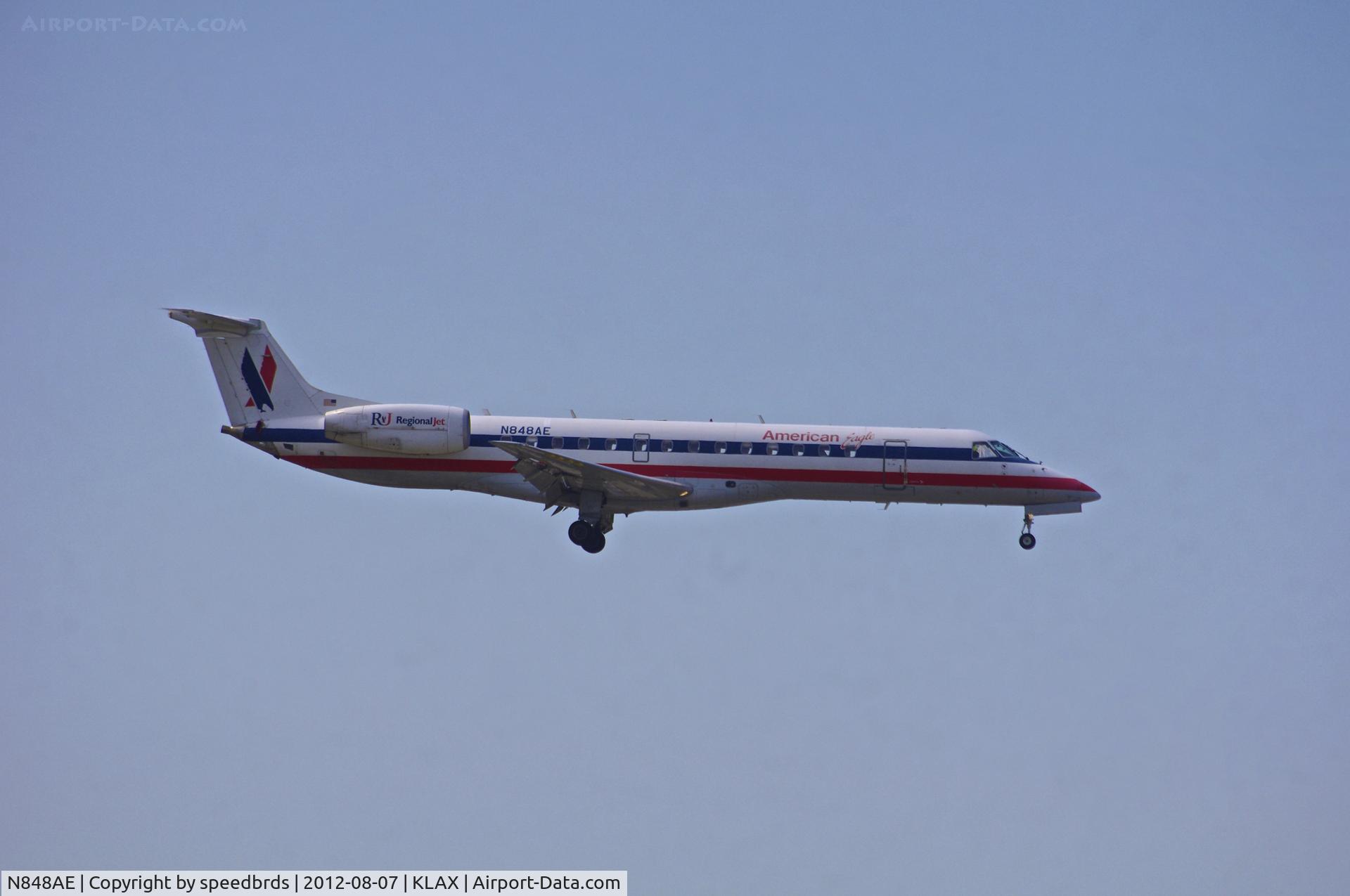 N848AE, 2003 Embraer ERJ-140LR (EMB-135KL) C/N 145710, Embraer 135 landing on final to Rwy 24R