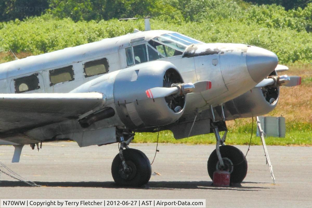 N70WW, 1945 Beech D18S C/N A-38, At Astoria OR