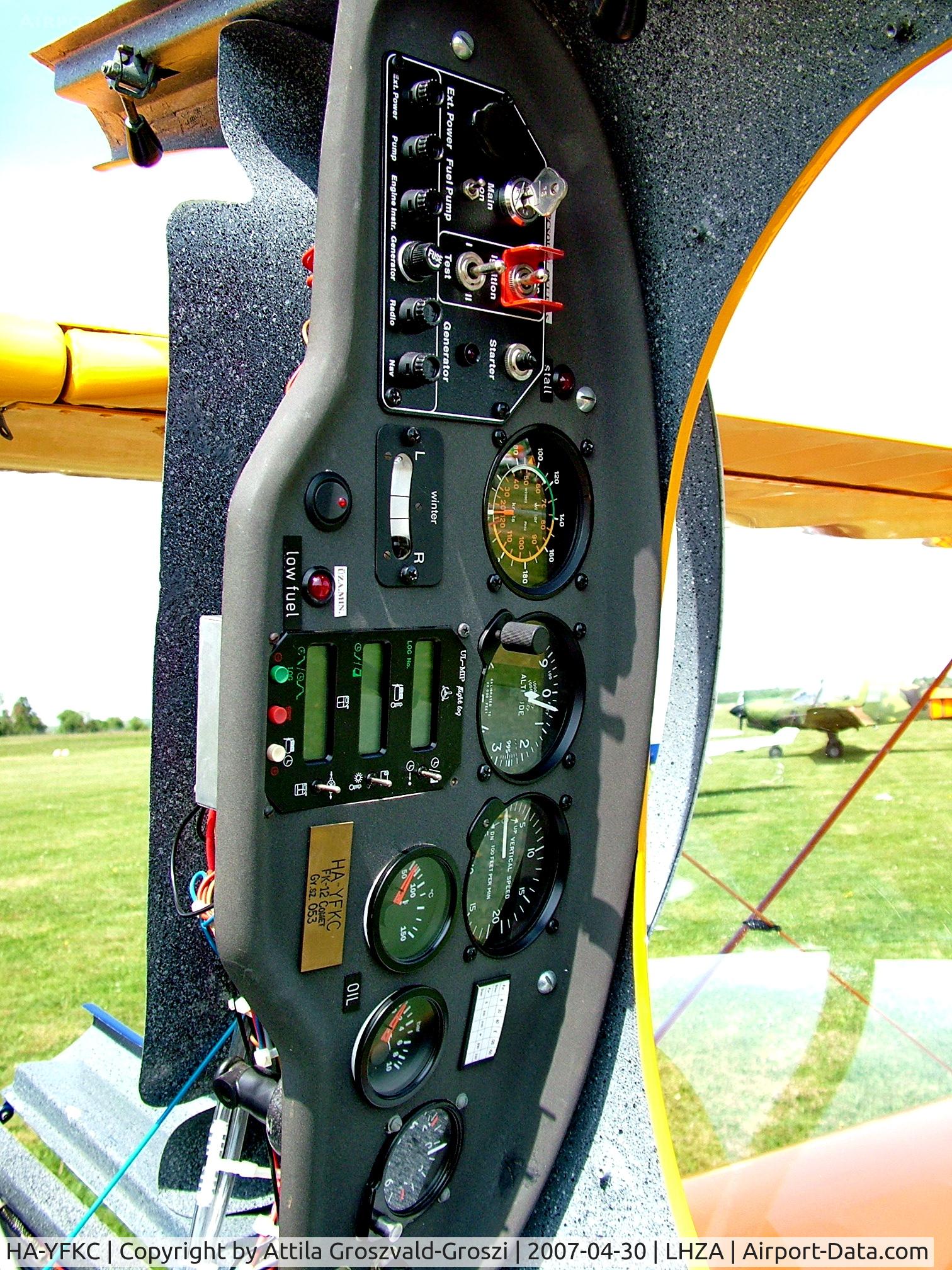 HA-YFKC, 2003 B & F Funk FK-12 Comet C/N 012-053, Zalaegerszeg-Andráshida Airfield, Airshow - Hungary / Cocpit by Pilot