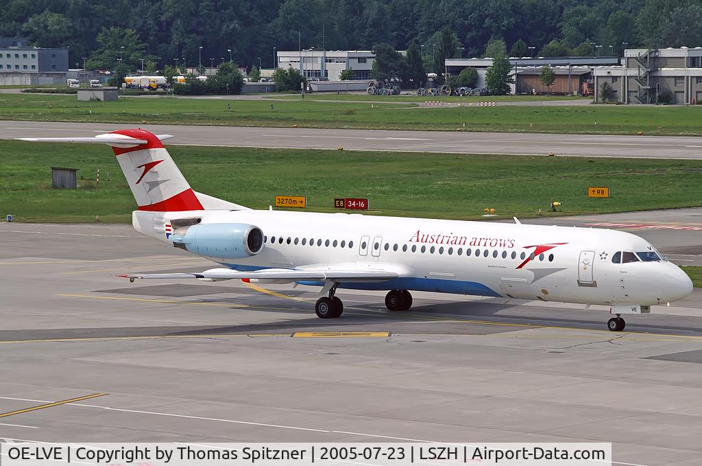 OE-LVE, 1994 Fokker 100 (F-28-0100) C/N 11499, Austrian Arrows 