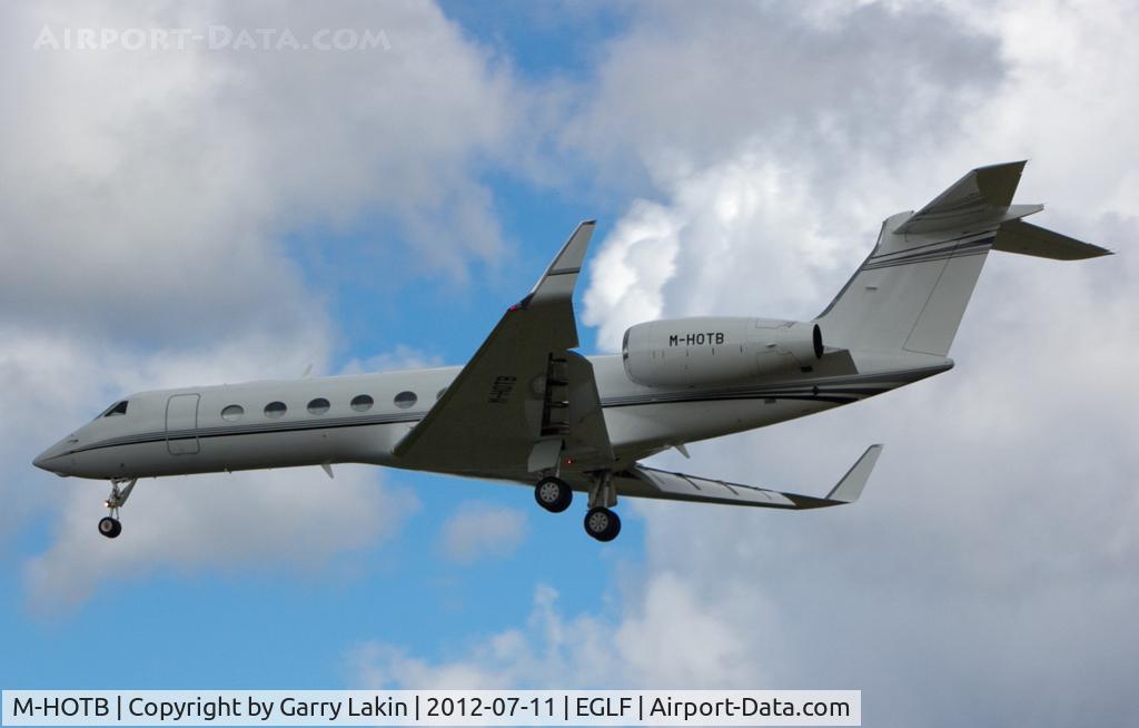 M-HOTB, 2007 Gulfstream Aerospace GV-SP (G550) C/N 5151, Landing at Farnborough