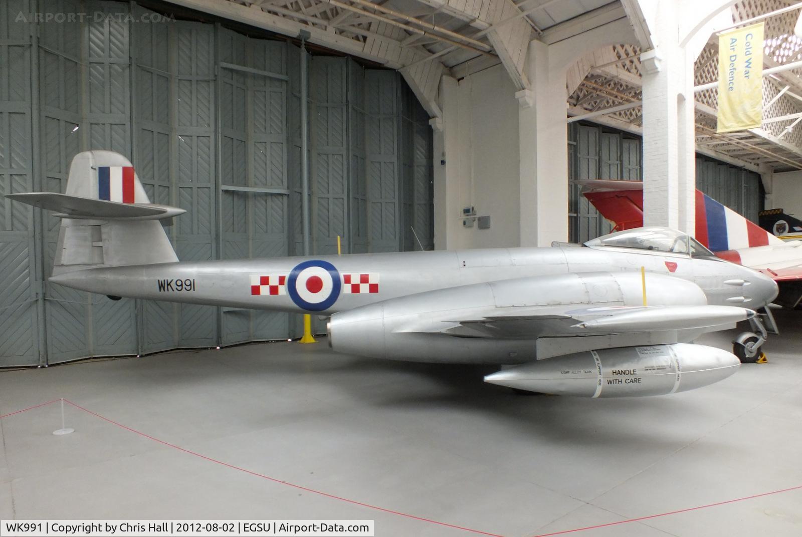 WK991, Gloster Meteor F.8 C/N Not found Wk991, In 56 Sqn colours preserved at the Imperial War Museum, Duxford