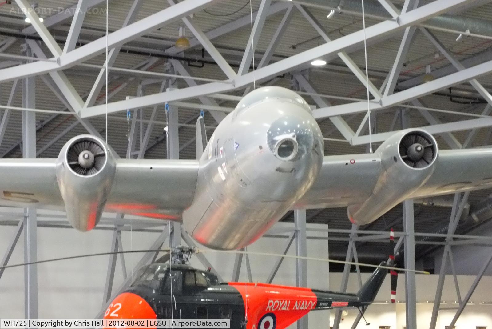 WH725, 1953 English Electric Canberra B.2 C/N EEP71206, Suspended from the ceiling in the AirSpace hanger. served with 50 Sqn at RAF Binbrook later moving to RAF Upwood