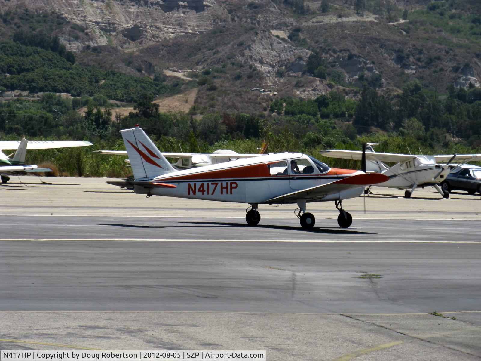 N417HP, 1964 Piper PA-28-140 C/N 28-20276, 1964 Piper PA-28-140 CHEROKEE, Lycoming O-320-E2A 150 Hp, landing roll Rwy 22
