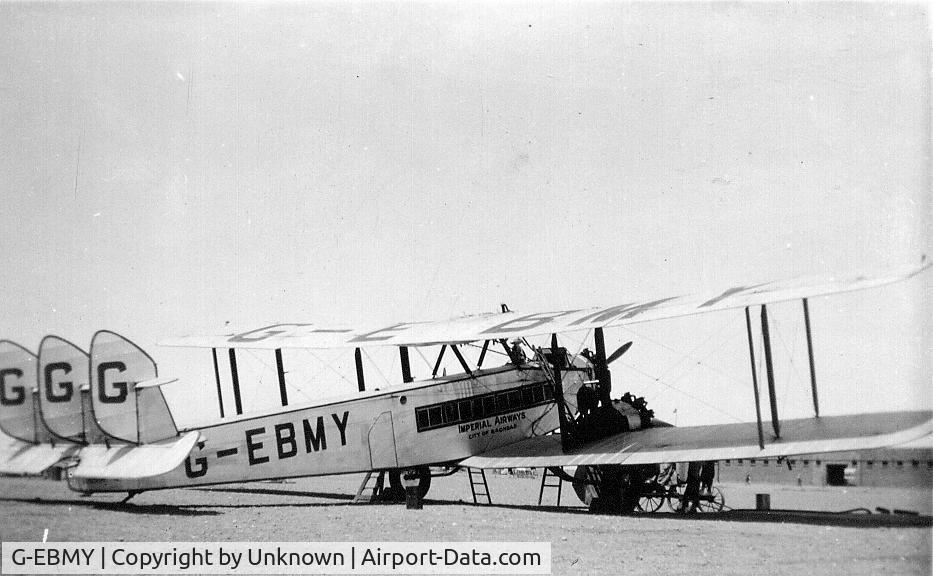G-EBMY, De Havilland DH-66 Hercules C/N 238, Taken sometime in late 1920's in Transjordan/Mesopotamia