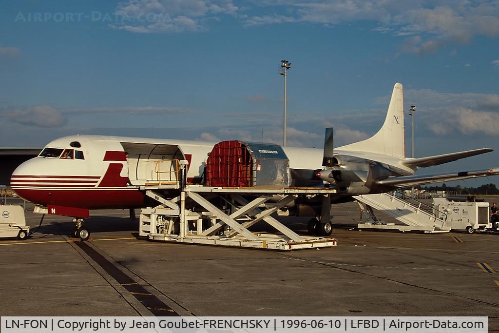 LN-FON, 1958 Douglas DC-6A C/N 45521, Lockheed L-188A/C AS Fred. Olsens Flyselskap / DHL Cargo
