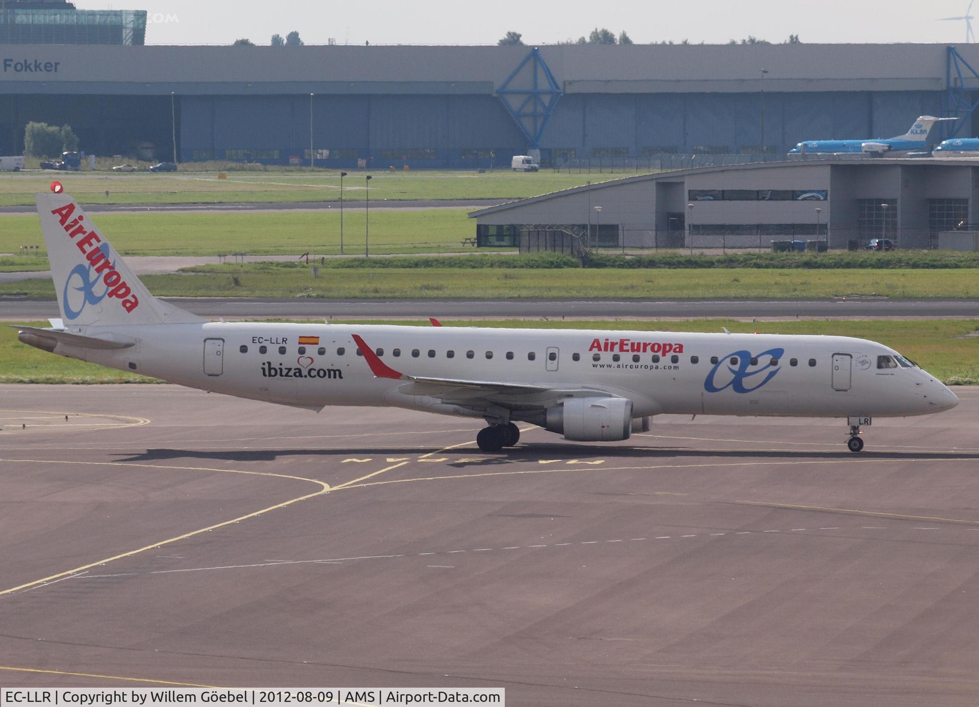 EC-LLR, 2011 Embraer 195LR (ERJ-190-200LR) C/N 19000452, Taxi to the gate of Schiphol Airport
