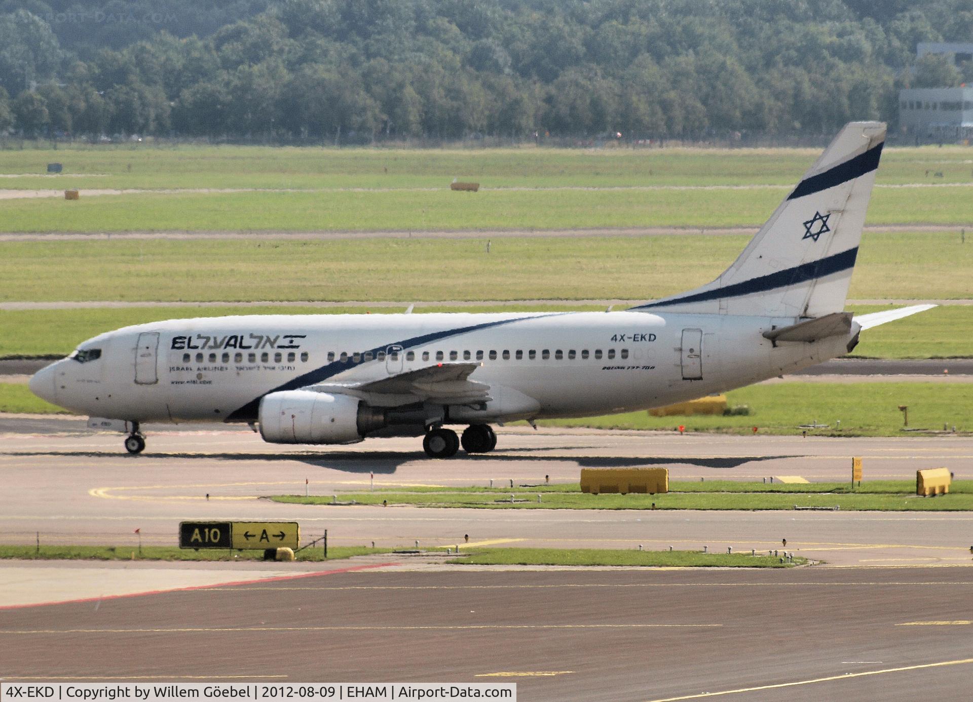 4X-EKD, 1999 Boeing 737-758 C/N 29960, Taxi to the gate of Schiphol Airport