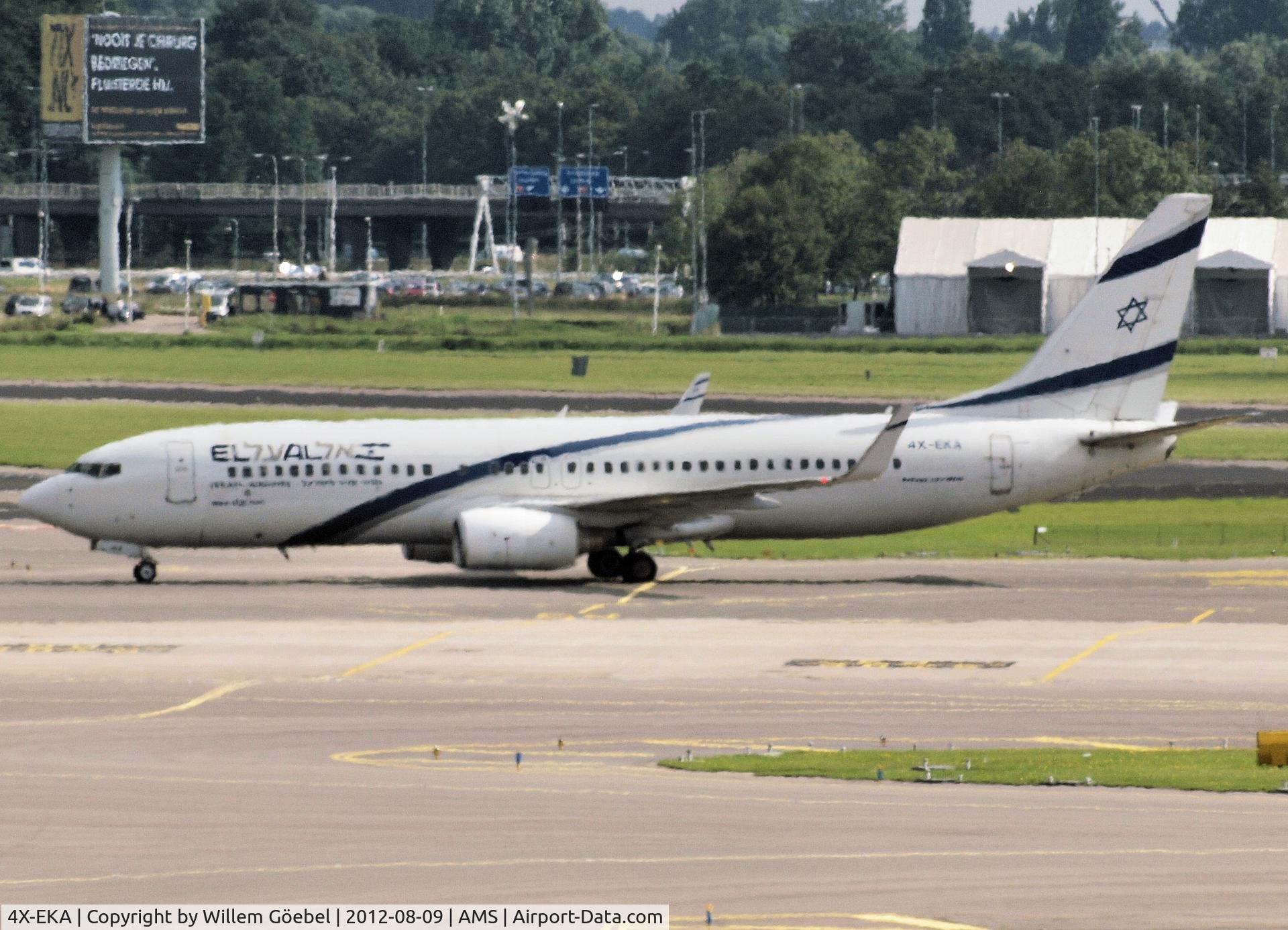 4X-EKA, 1999 Boeing 737-858 C/N 29957, Taxi to the gate of Schiphol Airport