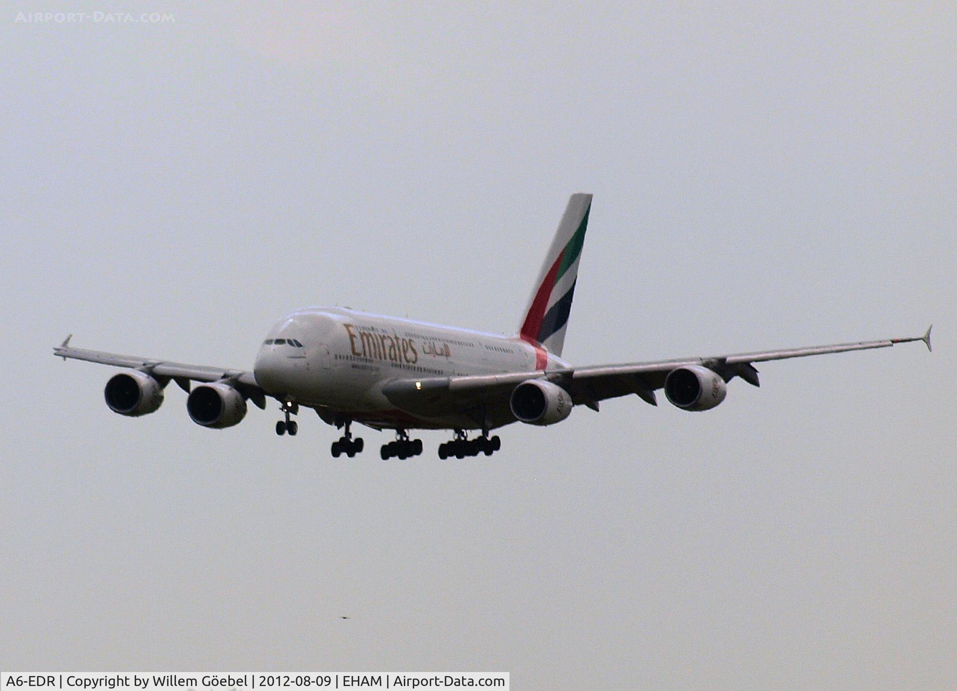 A6-EDR, 2011 Airbus A380-861 C/N 083, Arrival on runway R36 of Schiphol Airport