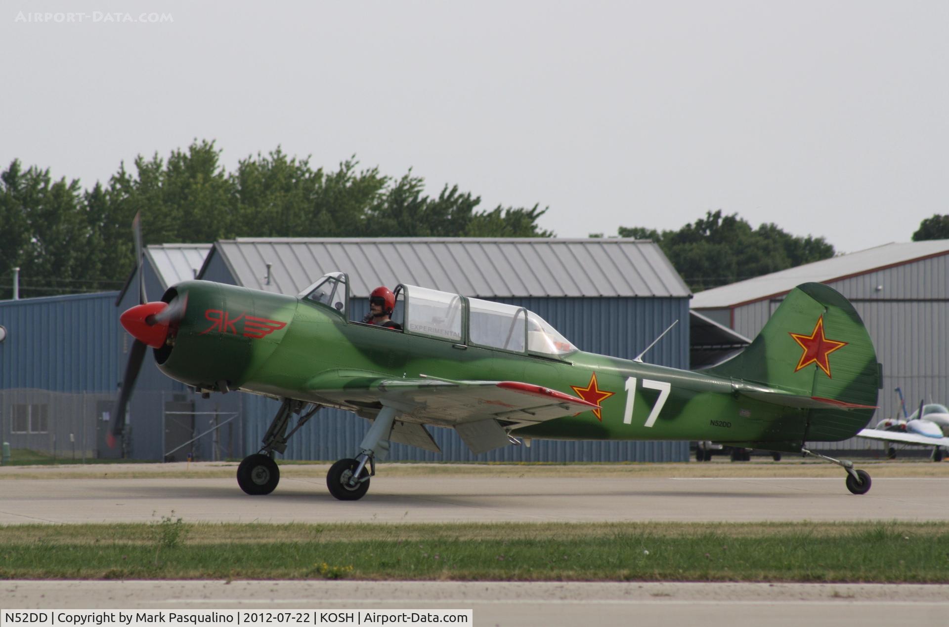 N52DD, 2002 Yakovlev (Aerostar) Yak-52TW C/N 0212404, YAK-52TW
