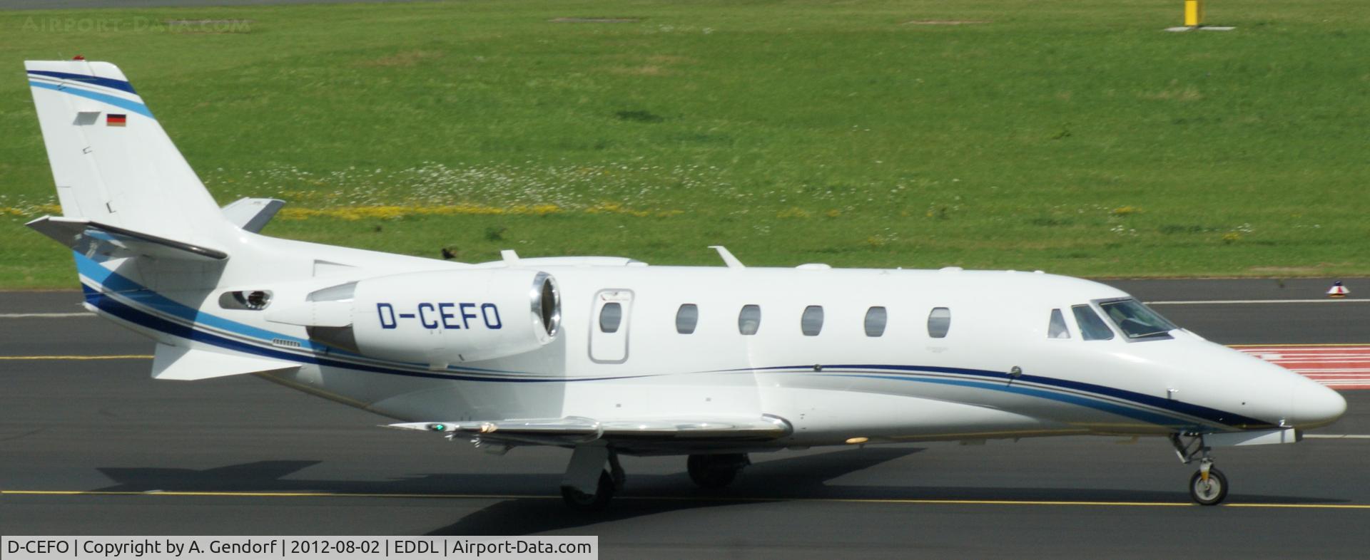 D-CEFO, 2011 Cessna 560XL Citation Excel XLS+ C/N 560-6082, Air Hamburg (untitled), seen here rolling on taxiway M at Düsseldorf Int´l (EDDL) for departure