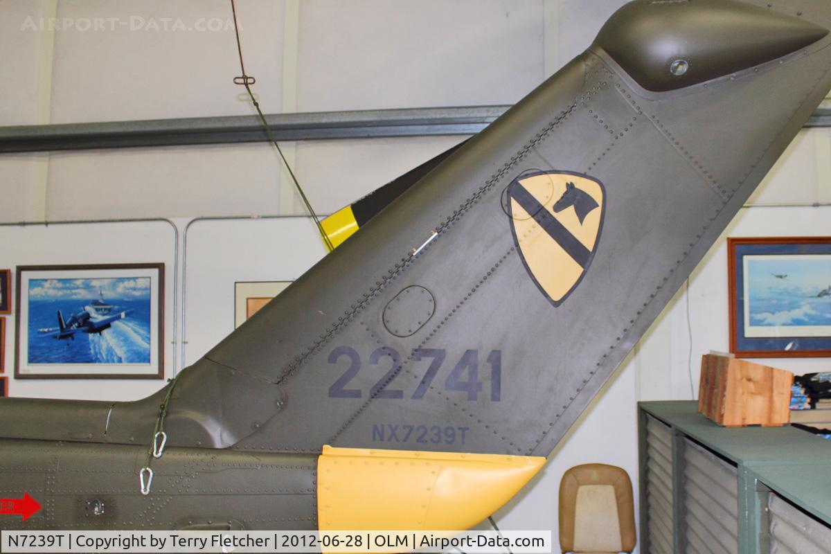 N7239T, 1977 Bell TAH-1P C/N 77-22741, Tail of 1977 Bell TAH-1P, c/n: 77-22741
