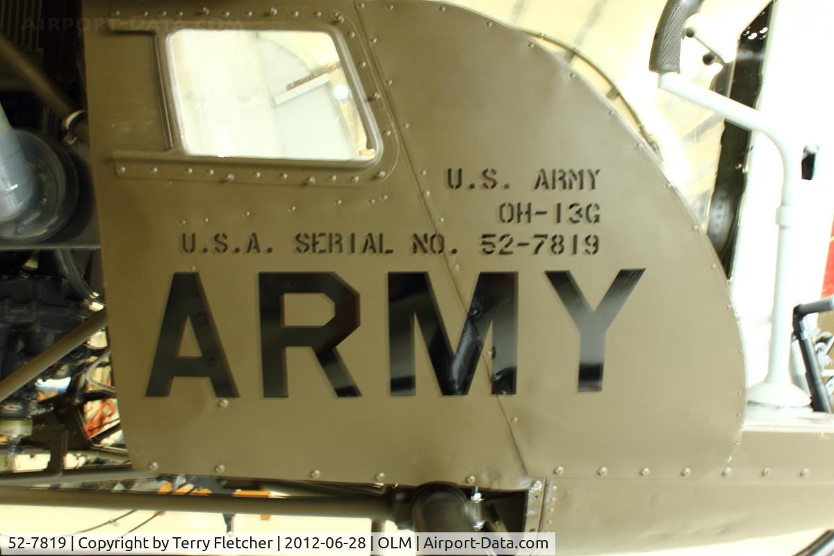 52-7819, 1952 Bell OH-13G Sioux C/N 1046, 1952 Bell OH-13G Sioux, c/n: 1046