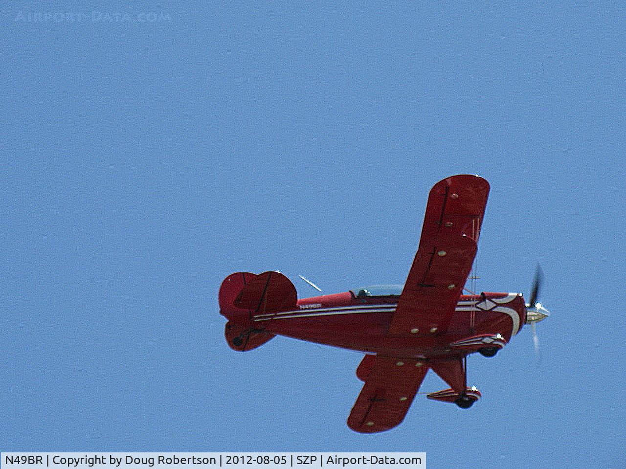 N49BR, Pitts S-2A Special C/N 2212, 1980 Aerotek PITTS S-2A, Lycoming AEIO-540 260 Hp, takeoff climb Rwy 22