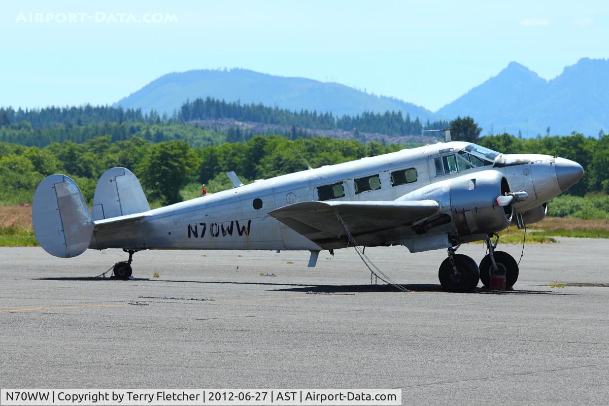 N70WW, 1945 Beech D18S C/N A-38, 1945 Beech D18S, c/n: A-38 at Astoria