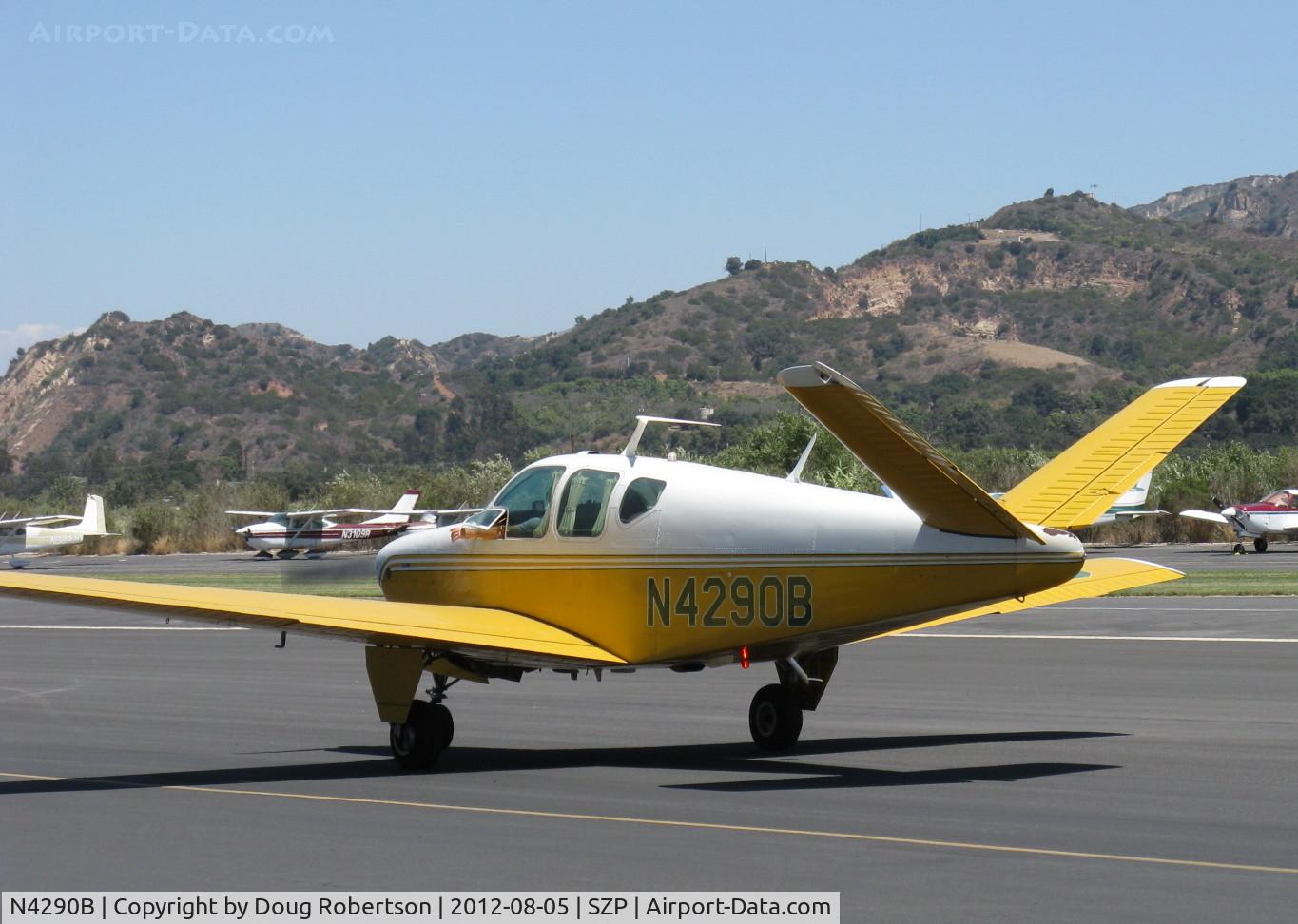 N4290B, 1955 Beech F35 Bonanza C/N D-4253, 1955 Beech F35 BONANZA, Continental E-225-8 225 Hp, taxi with left turn signal?