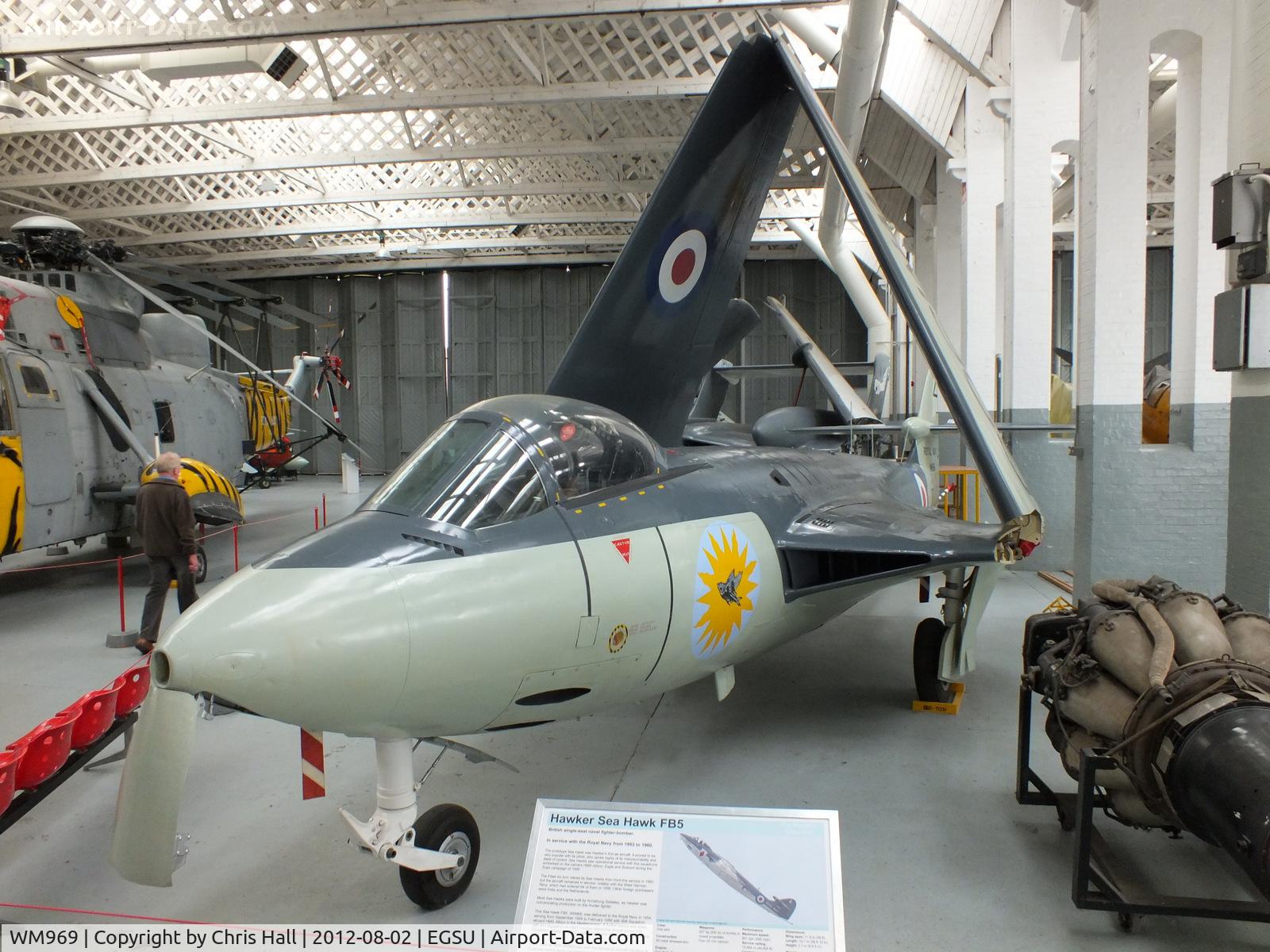 WM969, 1954 Hawker Sea Hawk FB.5 C/N 6007, Served with 898, 811 and 806 NAS, now preserved at the IWM Duxford